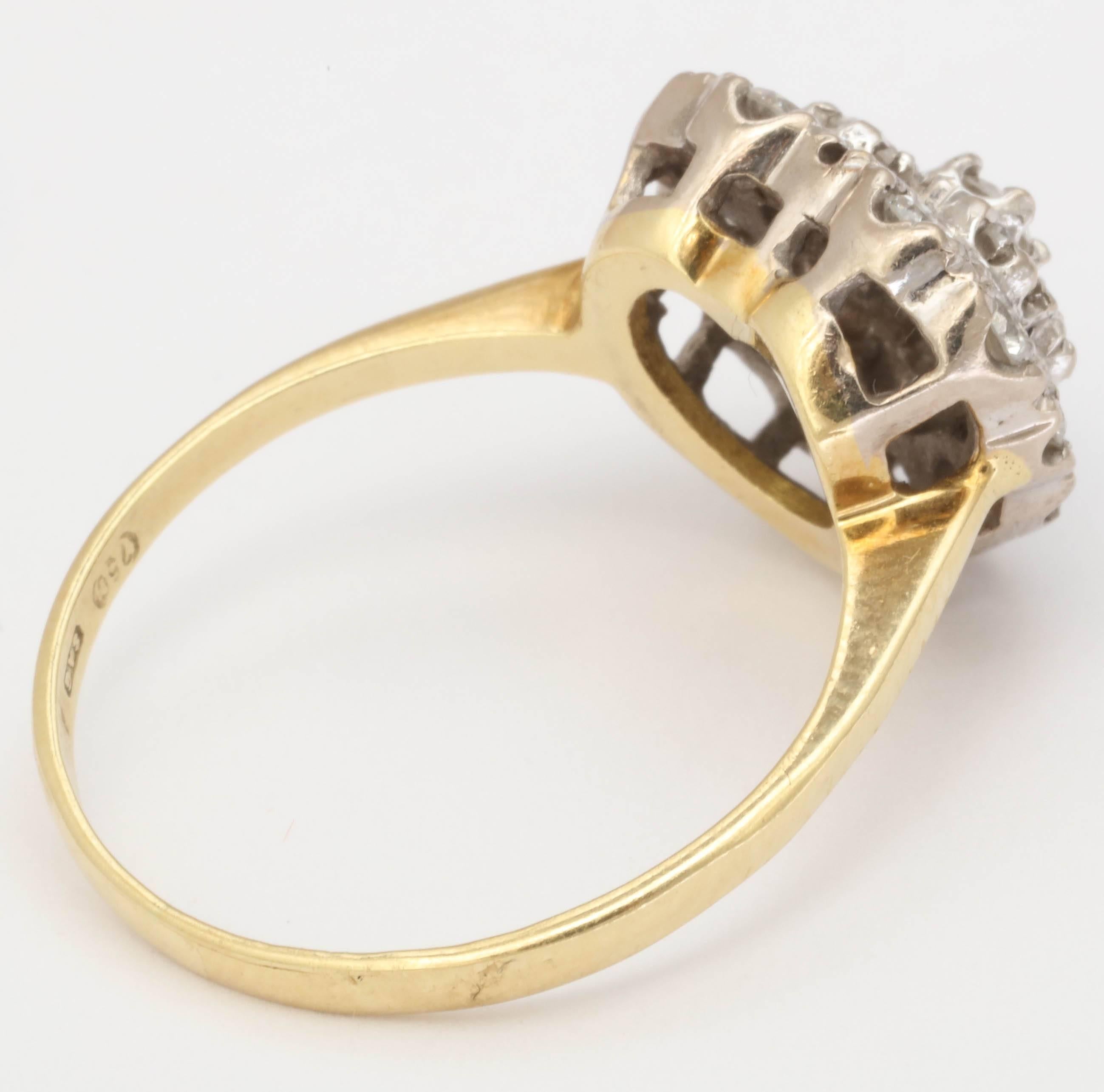 Women's Antique Victorian Transitional Diamond Heart Ring