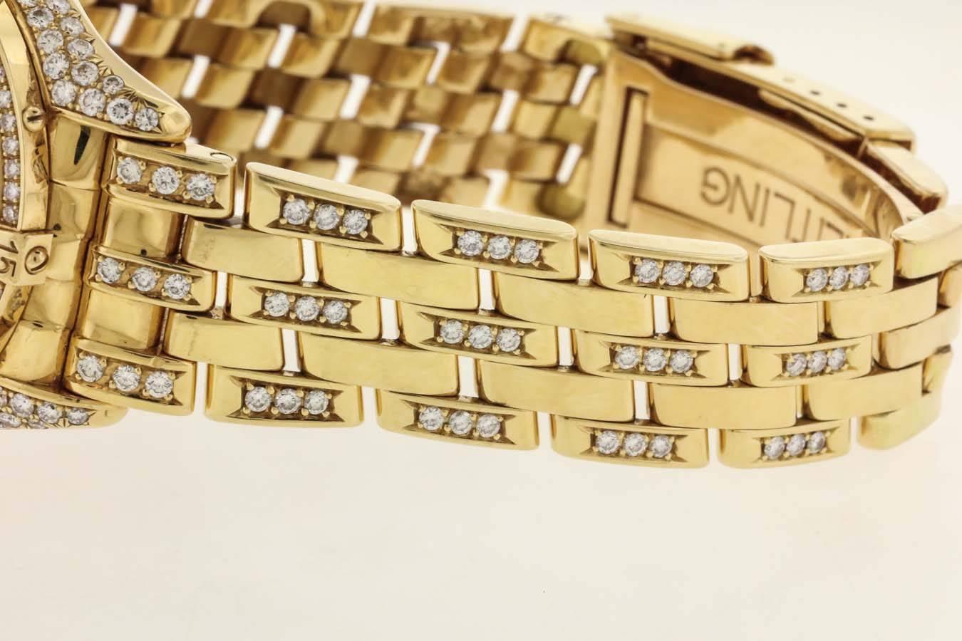 Breitling Gelbgold Diamant-Chronograph Automatik-Armbanduhr Ref K30012 2