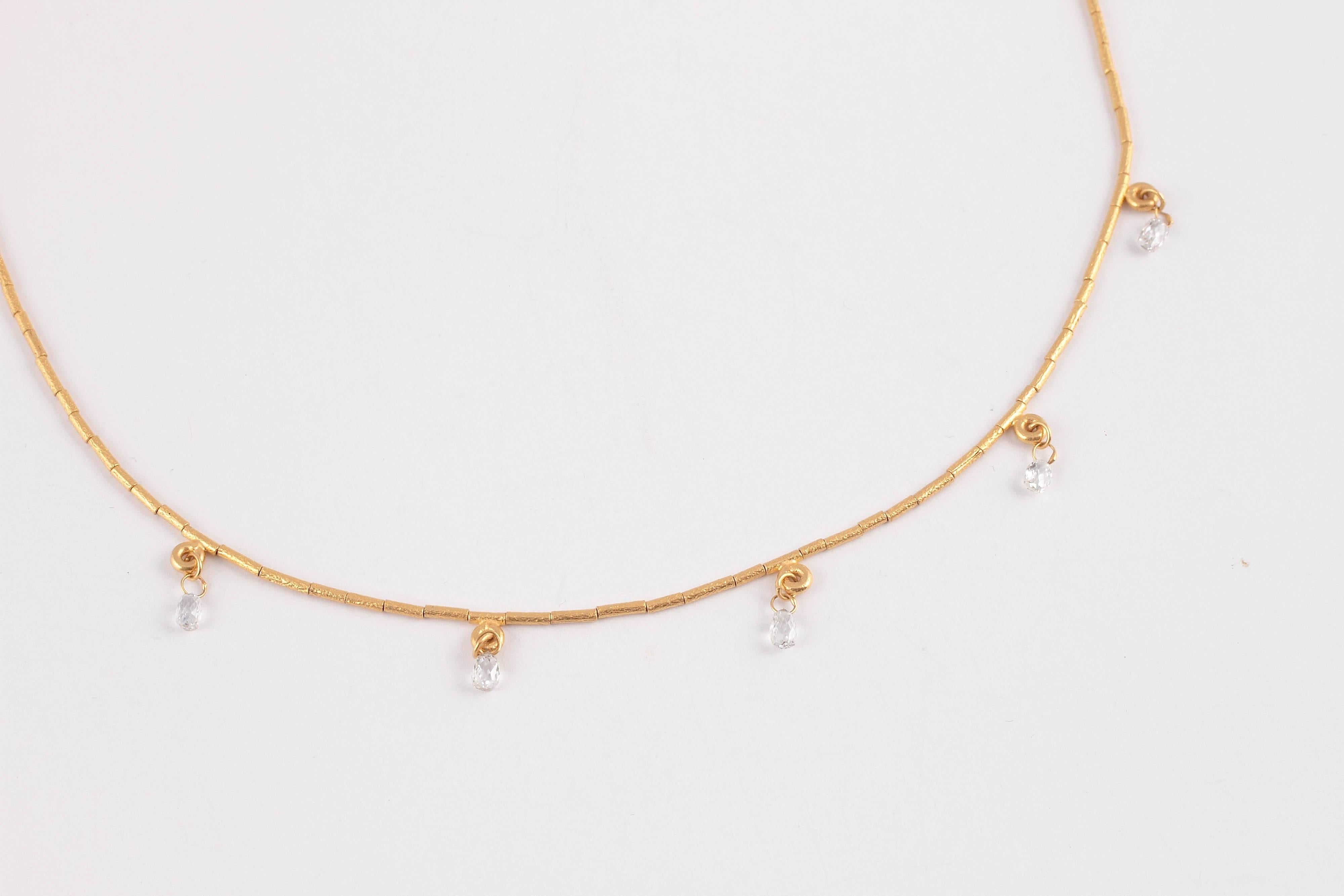 Gurhan Diamant Briolette Gold Halskette (Zeitgenössisch)