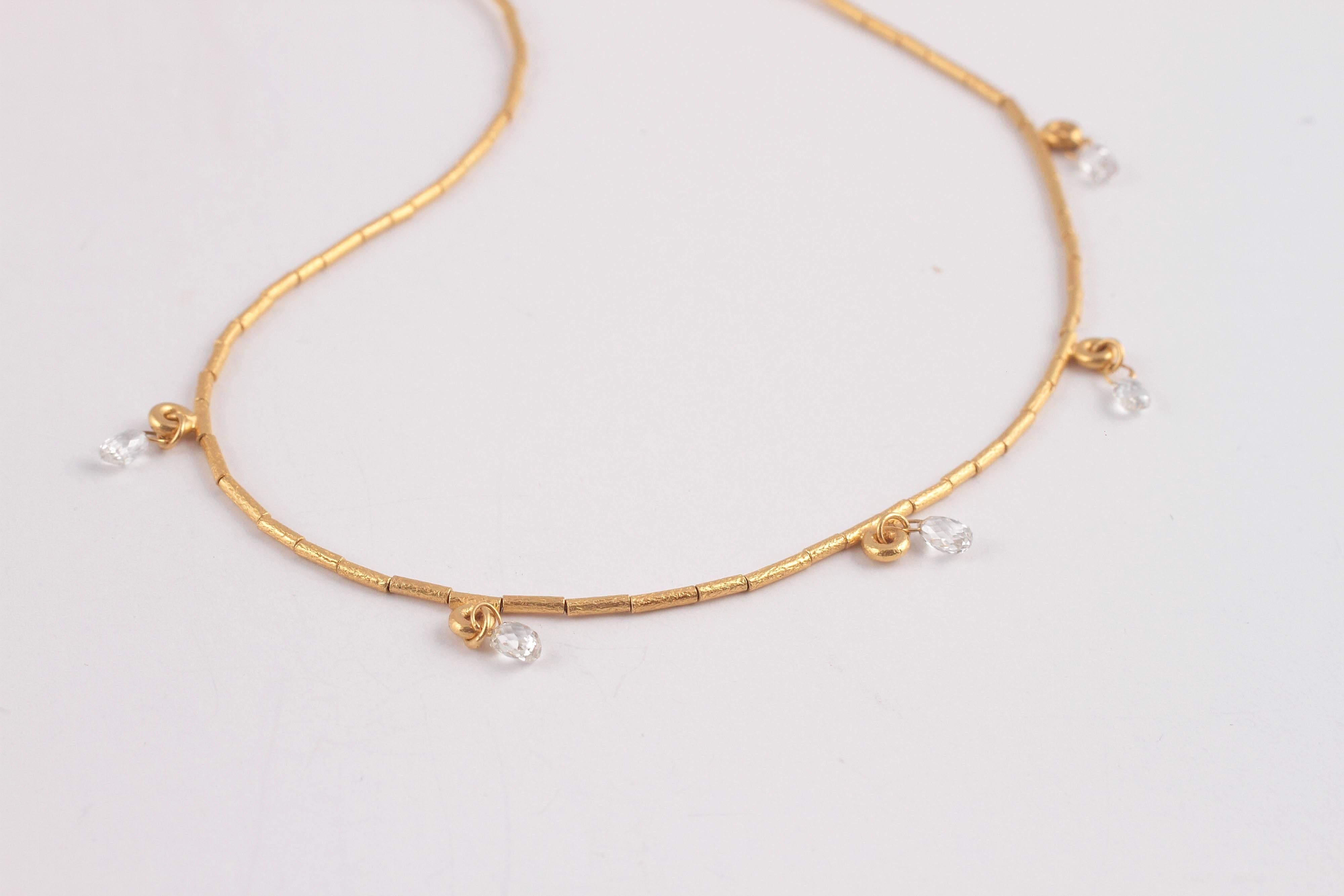 Gurhan Diamond Briolette Gold Necklace 1