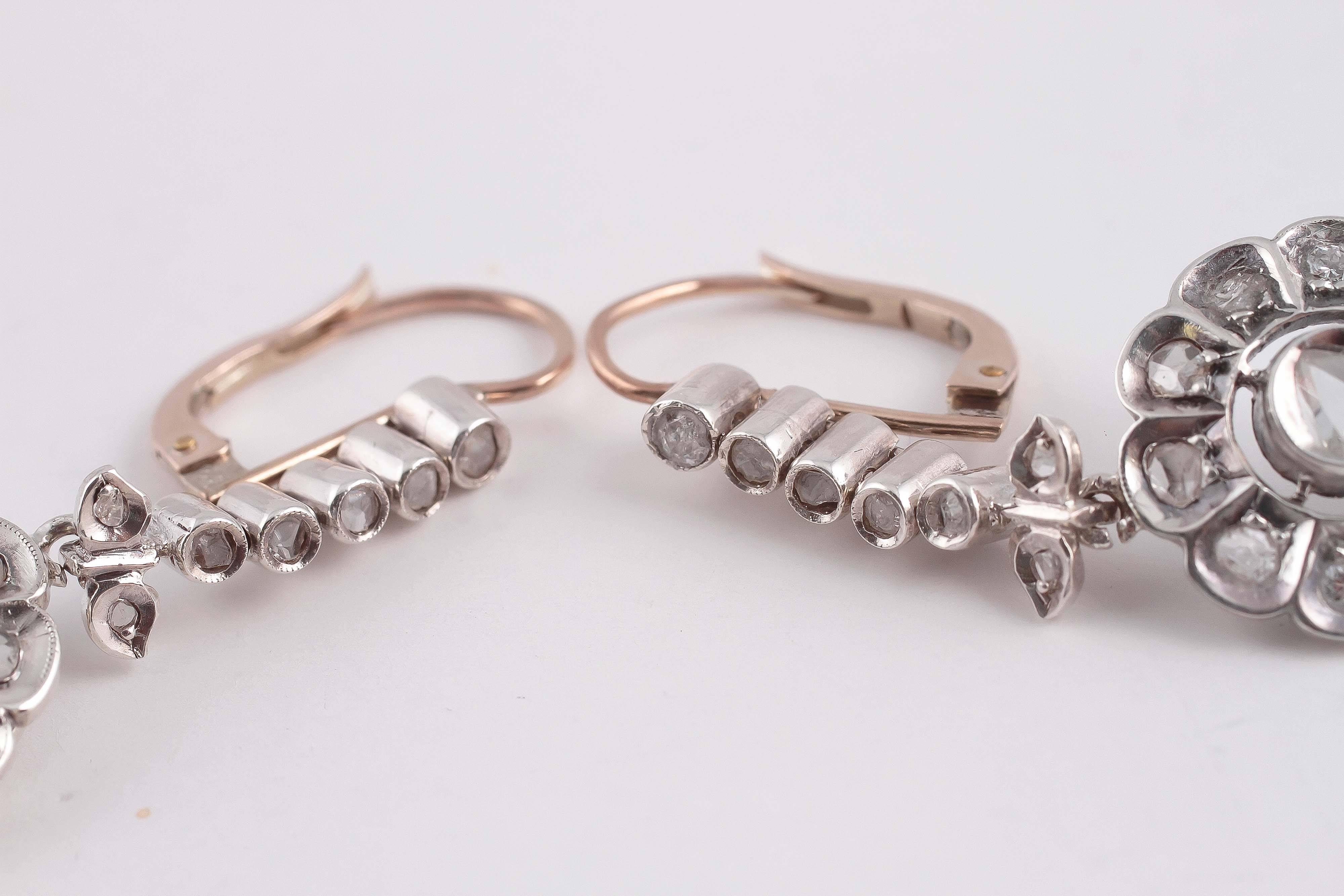 Diamond Silver Gold Earrings 2