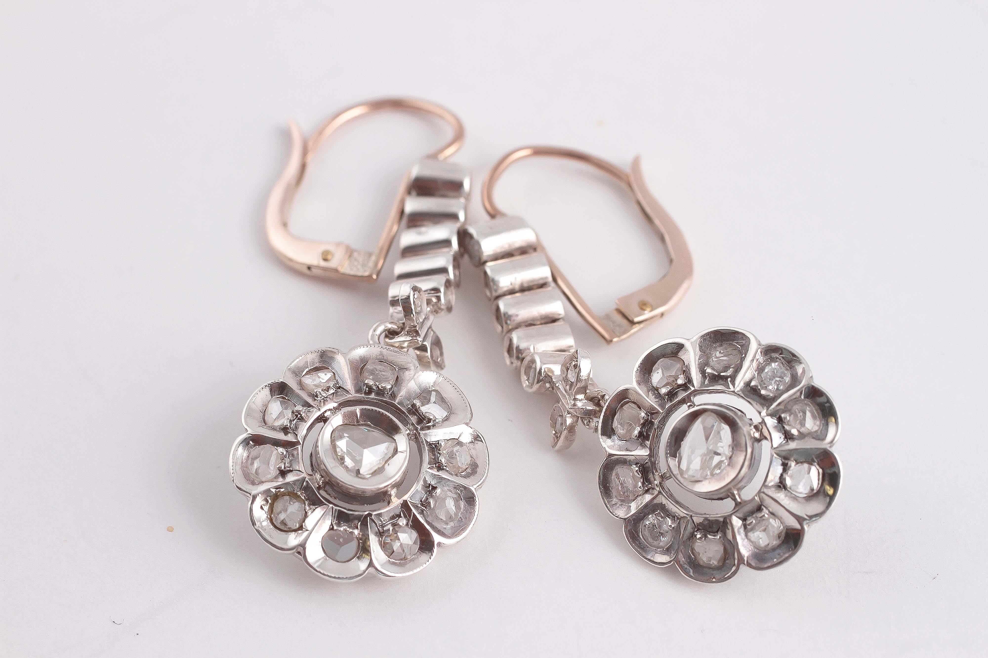 Diamond Silver Gold Earrings 3