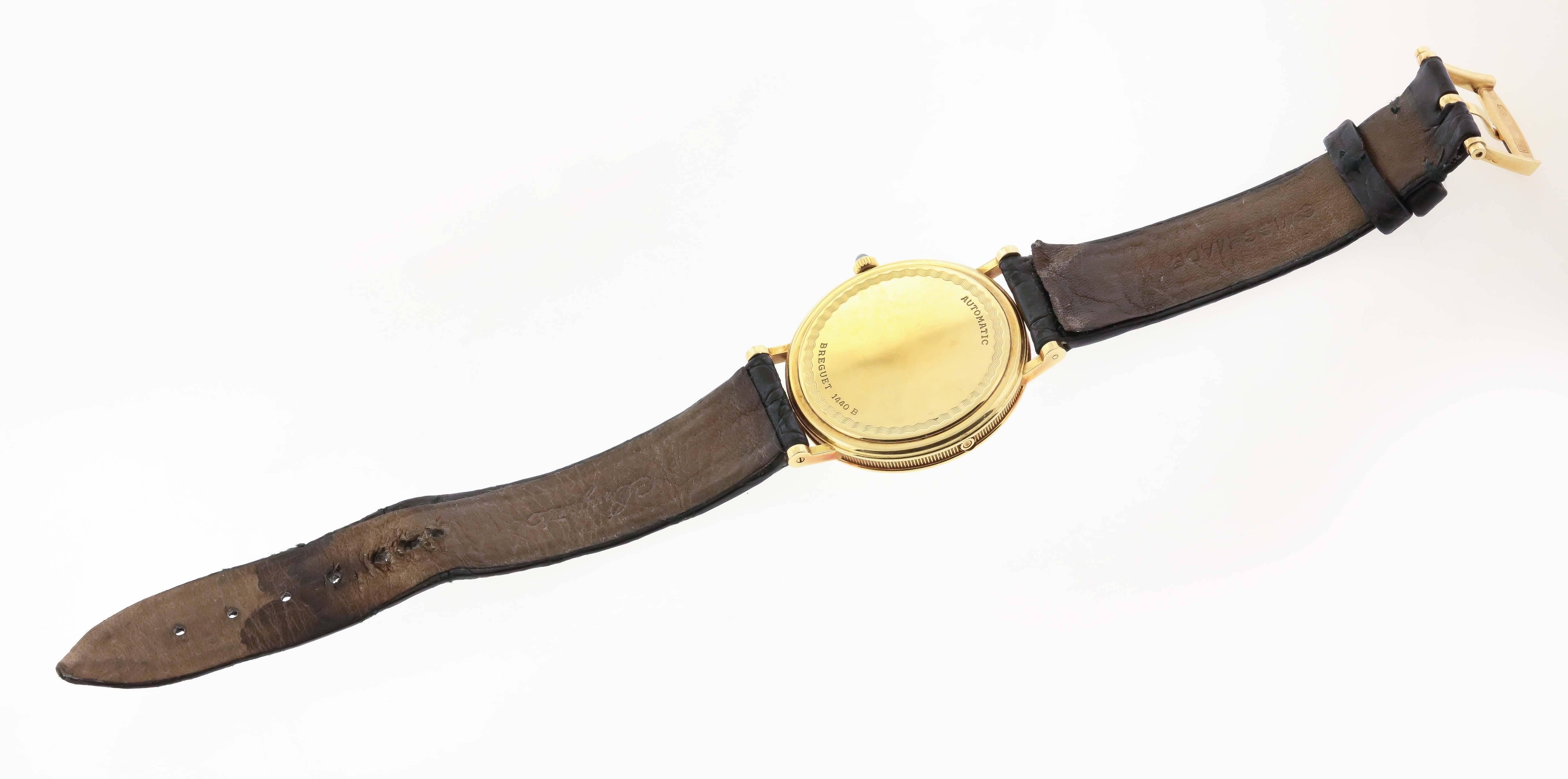 Women's or Men's Breguet Yellow Gold Classique Moonphase Calendar Automatic Wristwatch Ref BA3330