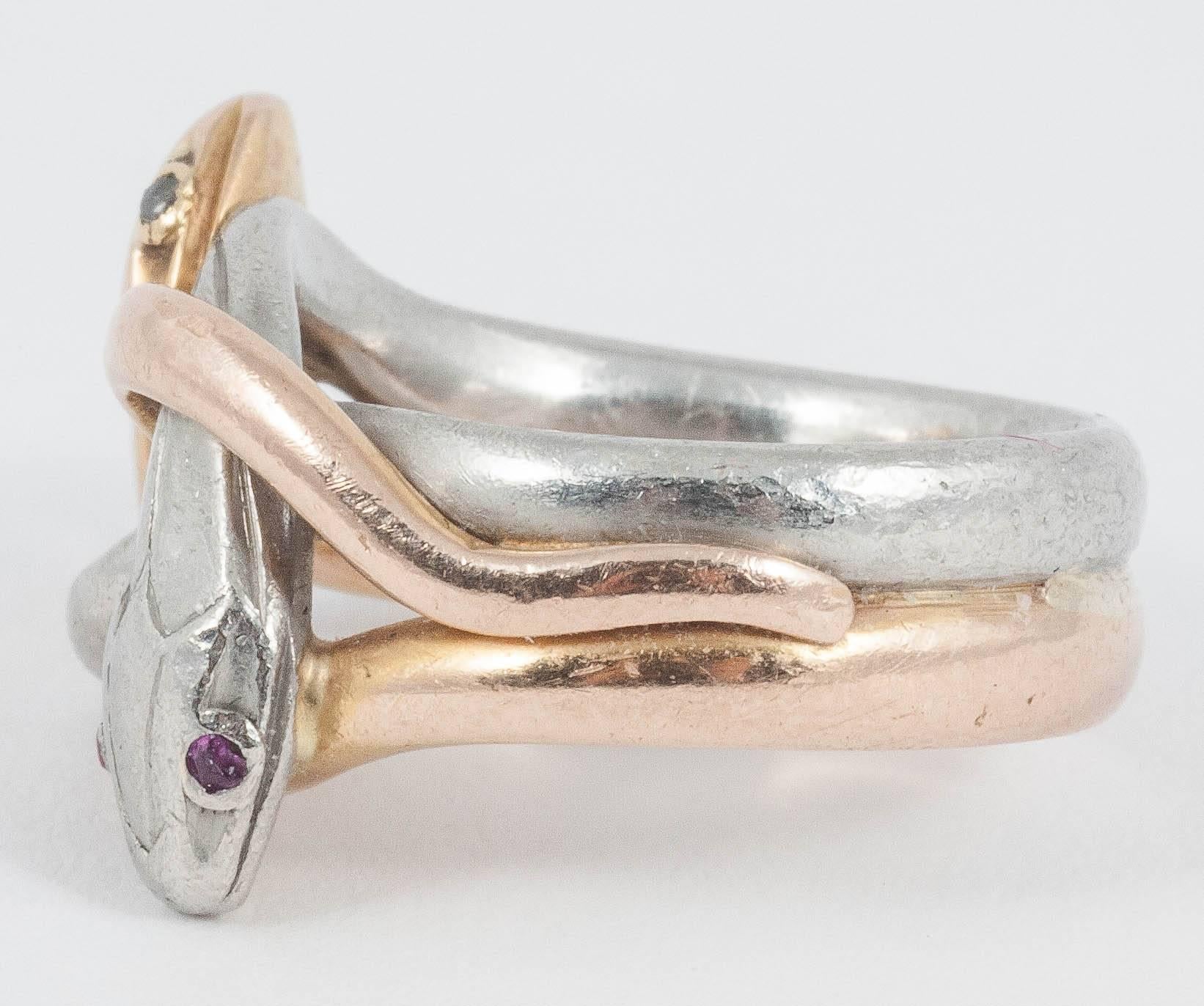 platinum snake ring