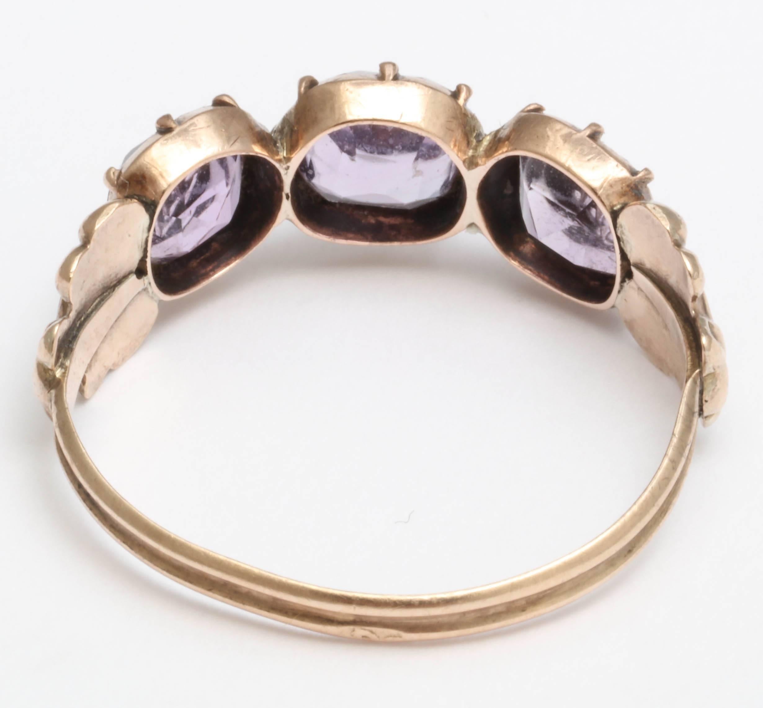 Divine Amethyst Gold Faith Hope und Charity-Ring 1