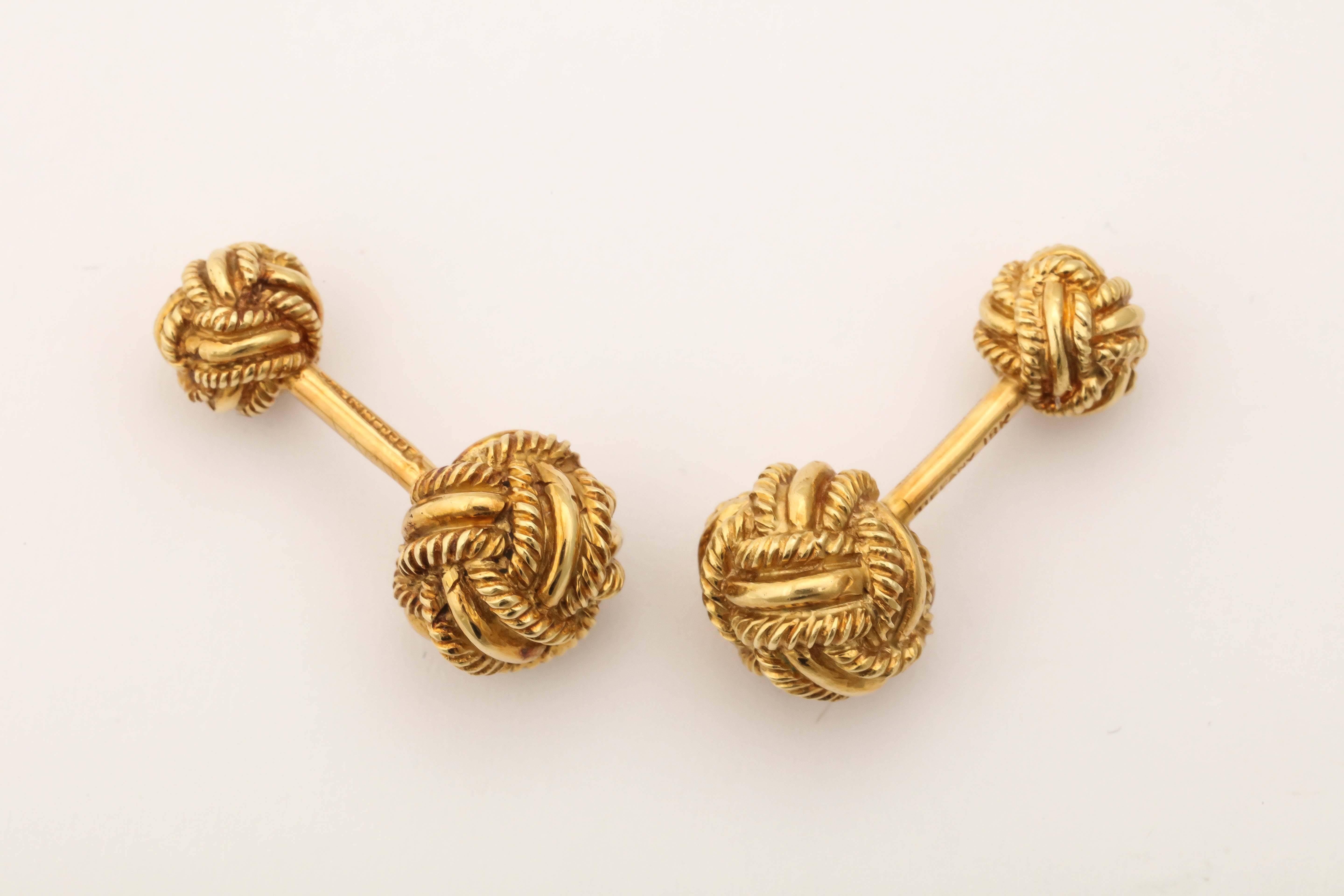 Contemporary Tiffany & Co. Schlumberger Braided Gold Stud Set