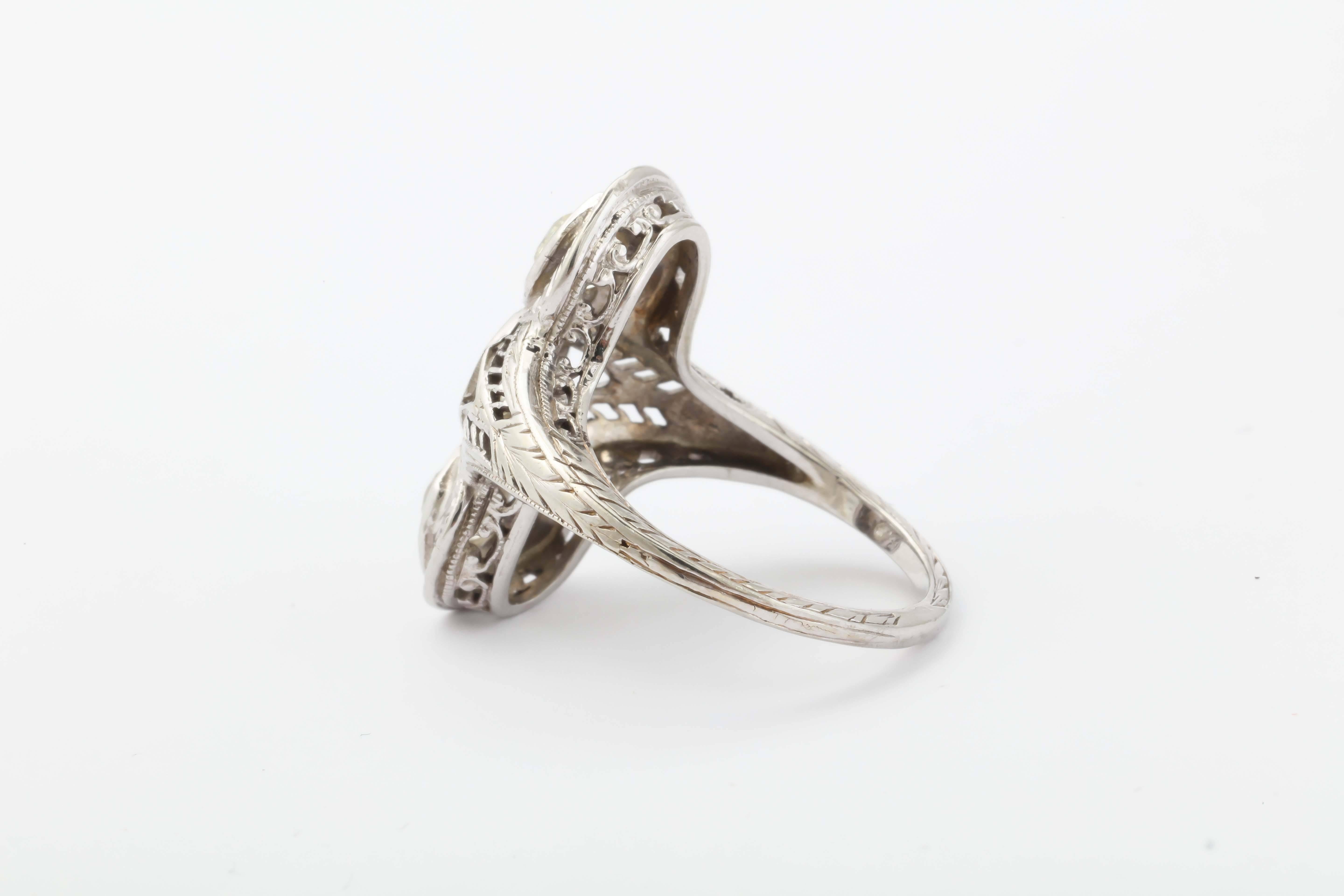 Edwardian Three Diamond Ring 1