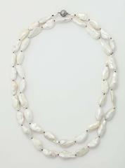 Large and Long Baroque Pearl Necklace