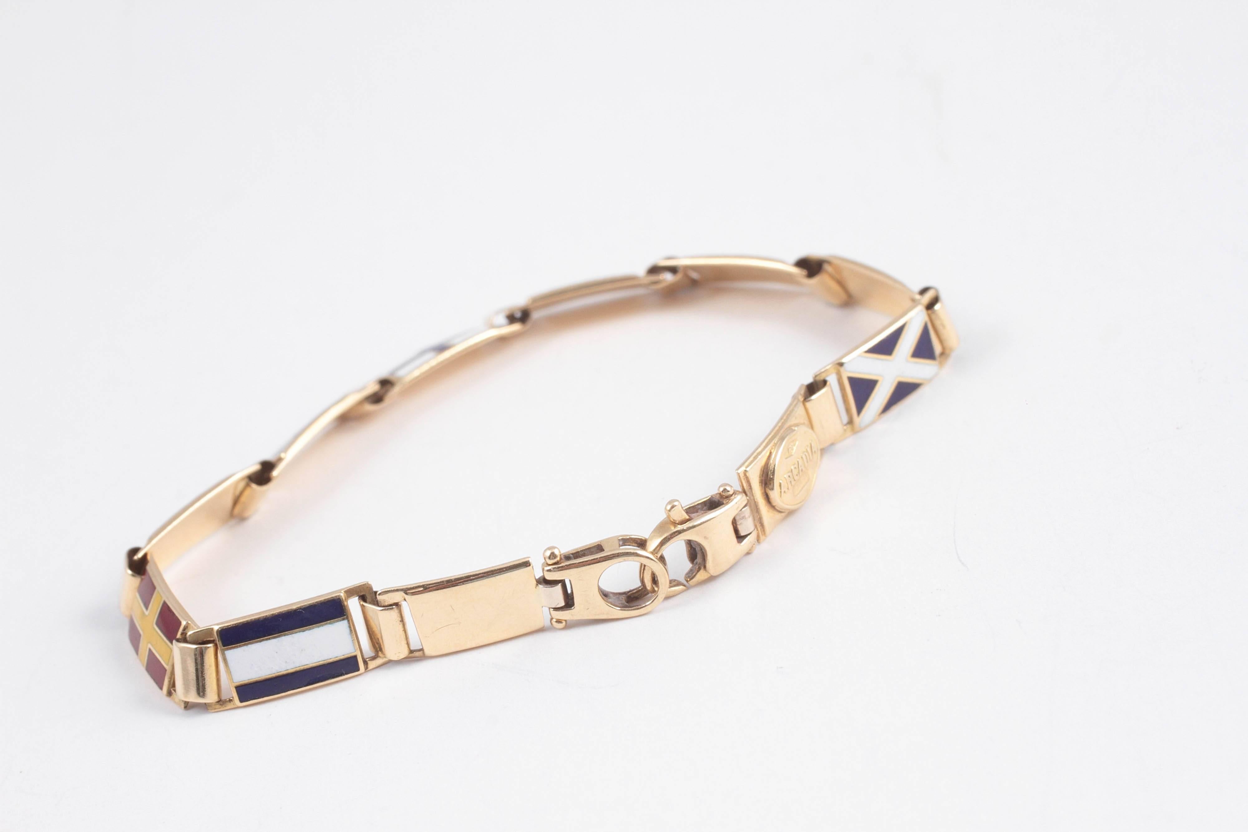 Women's Colorful Enamel Gold Nautical Bracelet