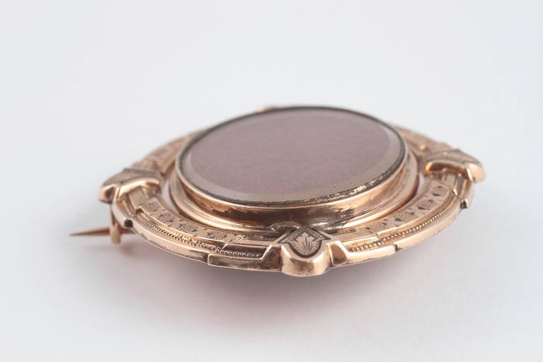 Victorian Late 19th Century Mourning Brooch For Sale