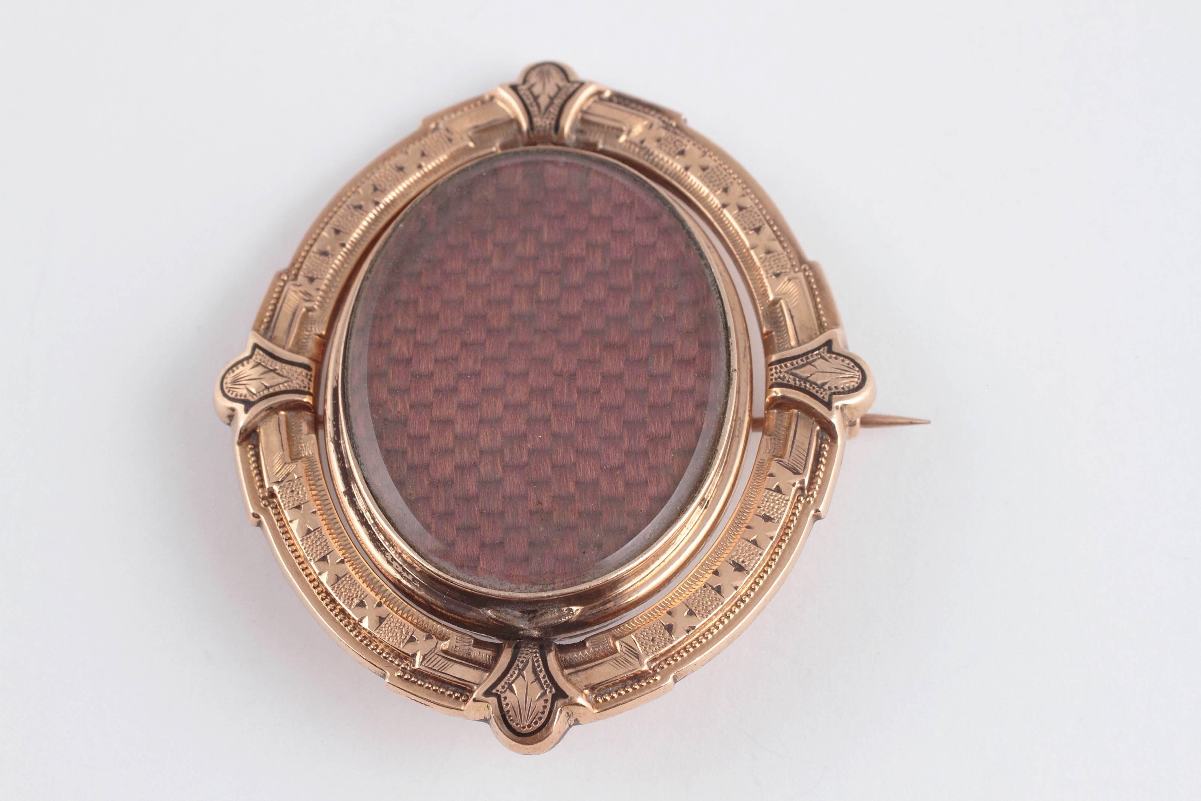 Victorian Late 19th Century Mourning Brooch For Sale