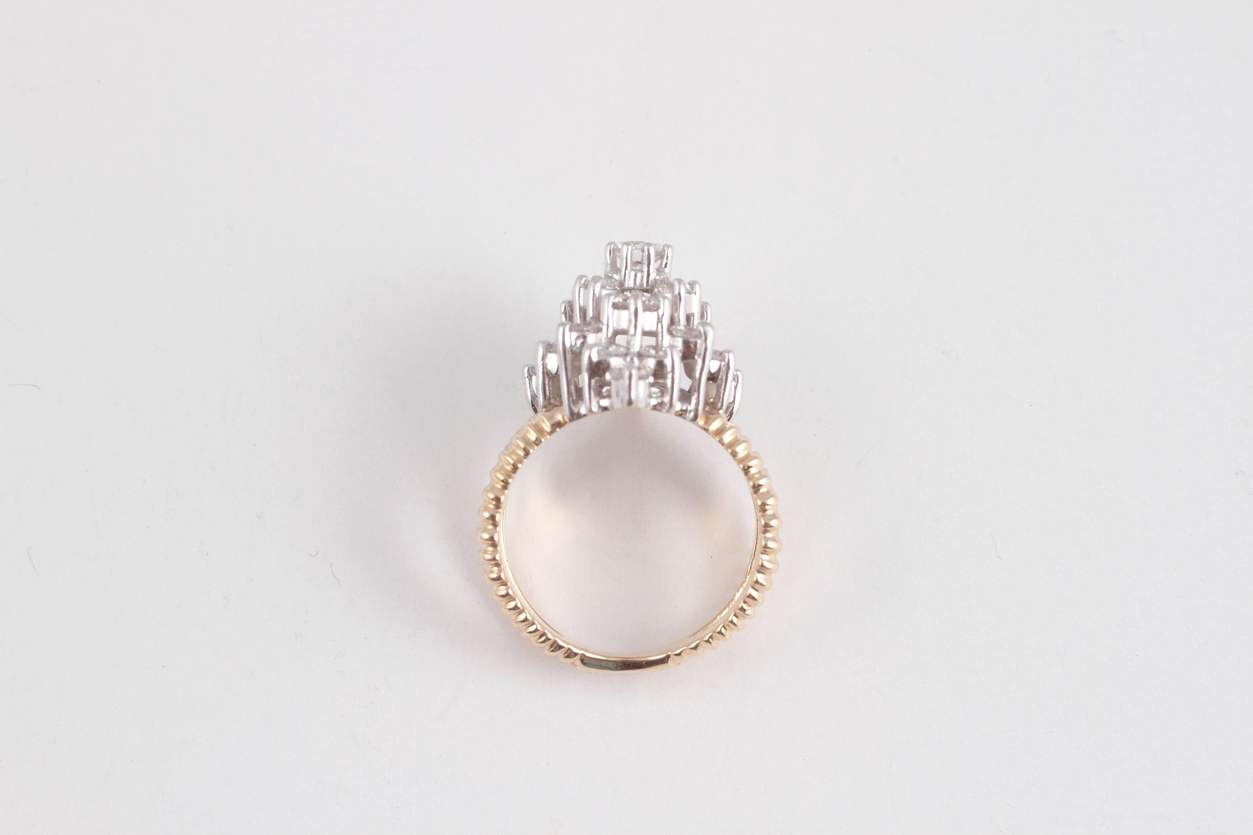 Diamond Two Color Gold Ring 1