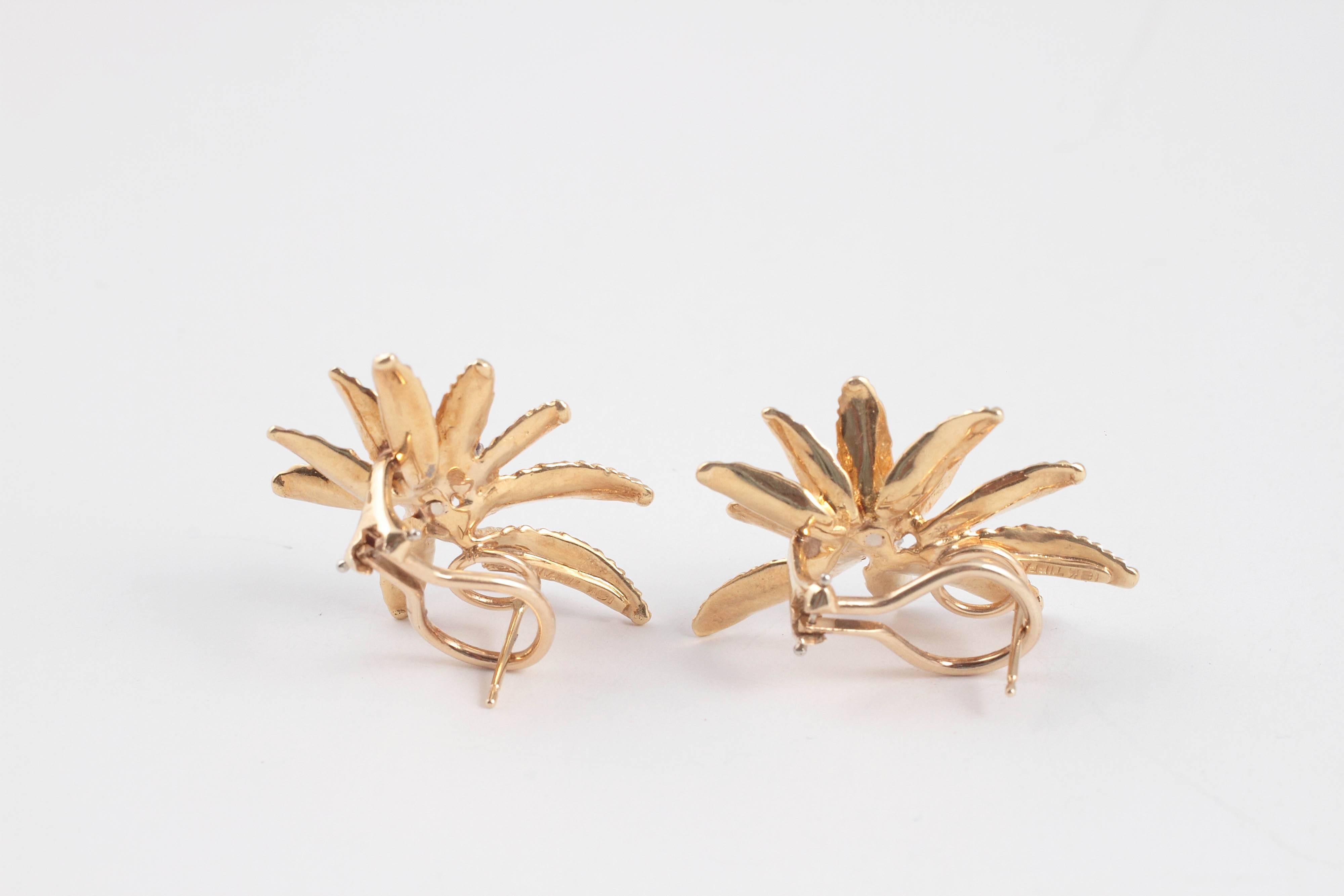 1960s Tiffany & Co. Amethyst Diamond Gold Earrings 1