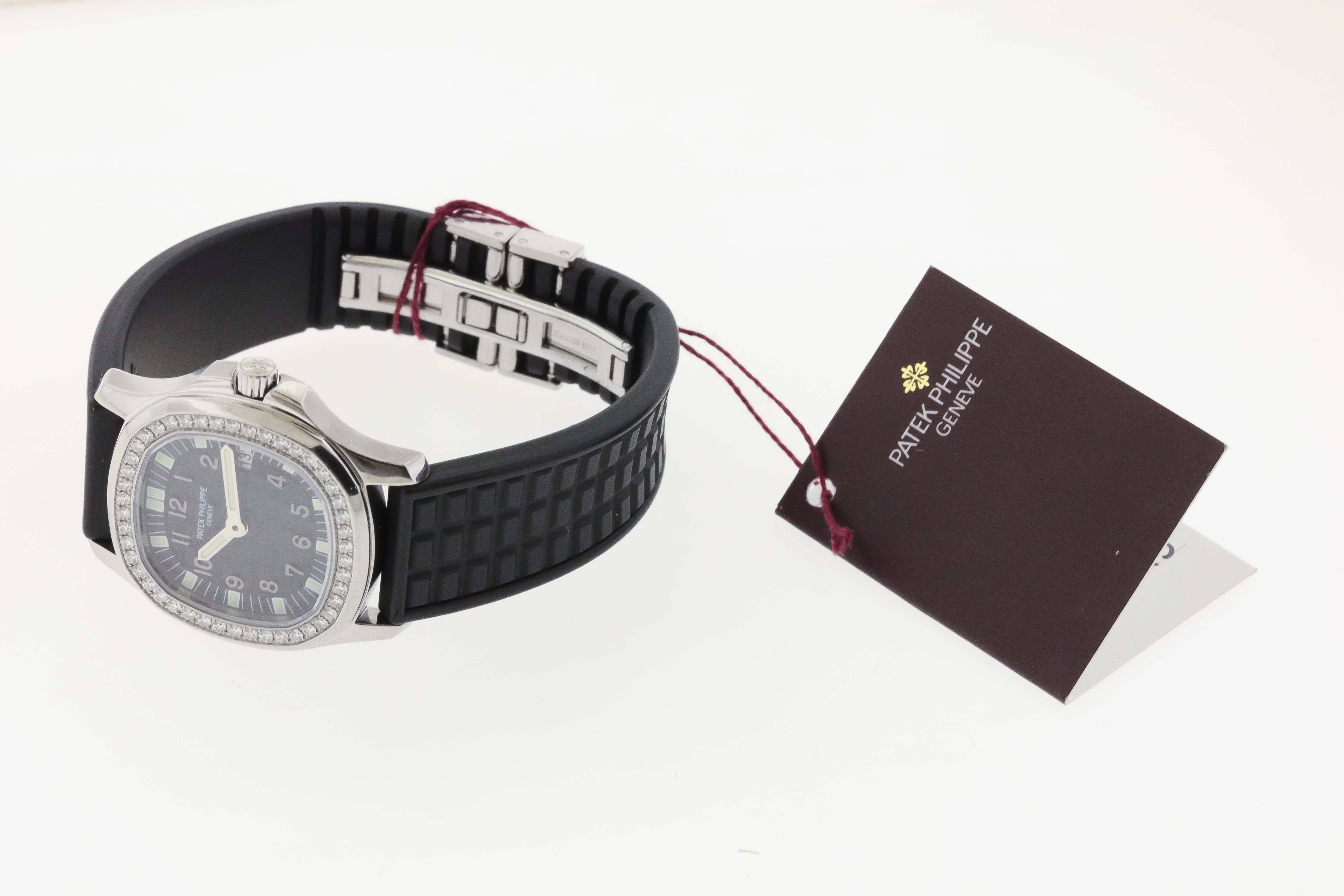 Patek Philippe Lady's Stainless Steel Diamond Aquanaut Wristwatch Ref 4961A 3