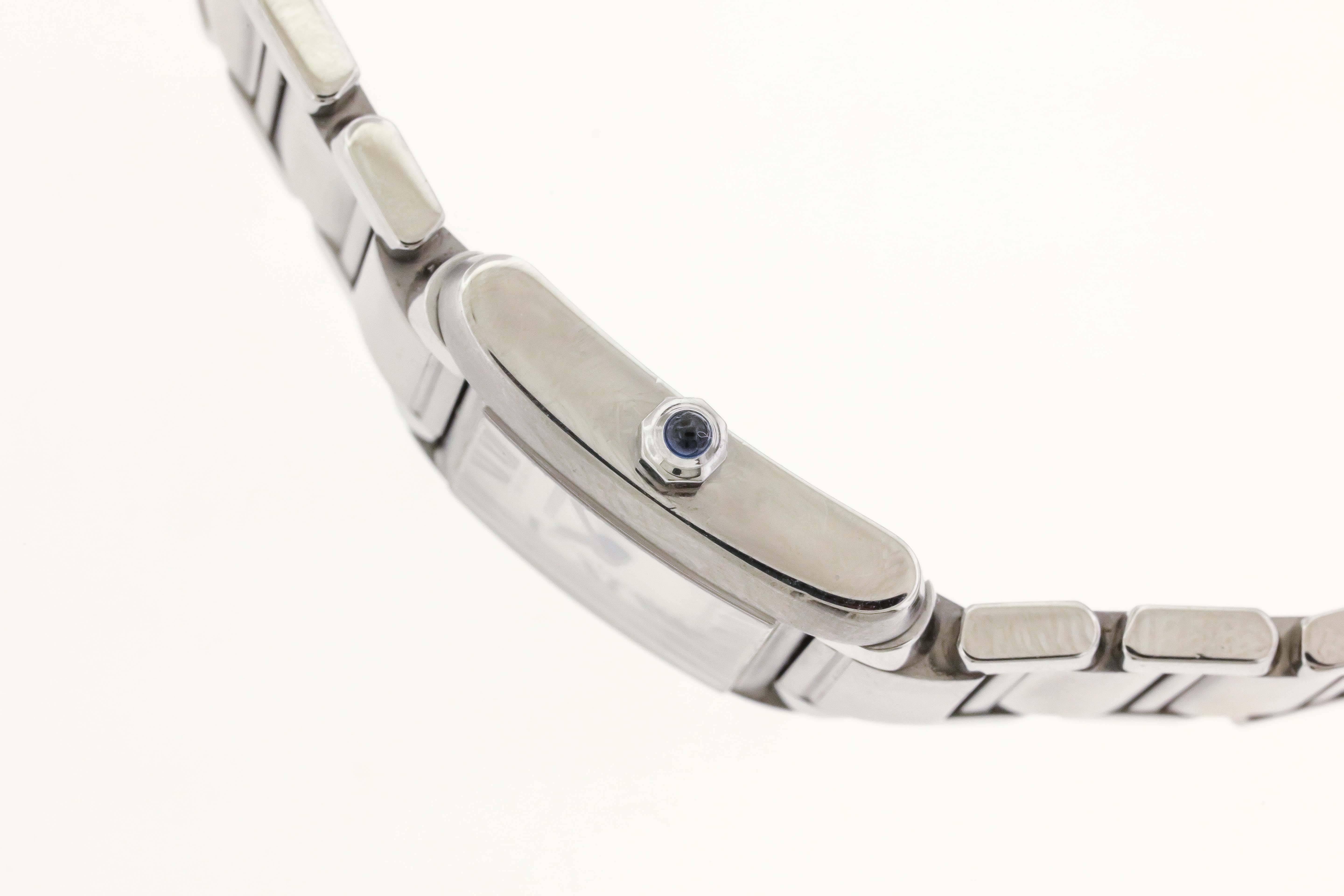 Cartier Lady's Stainless Steel Tank Francaise Quartz Wristwatch Ref 2384 In Good Condition In New York, NY