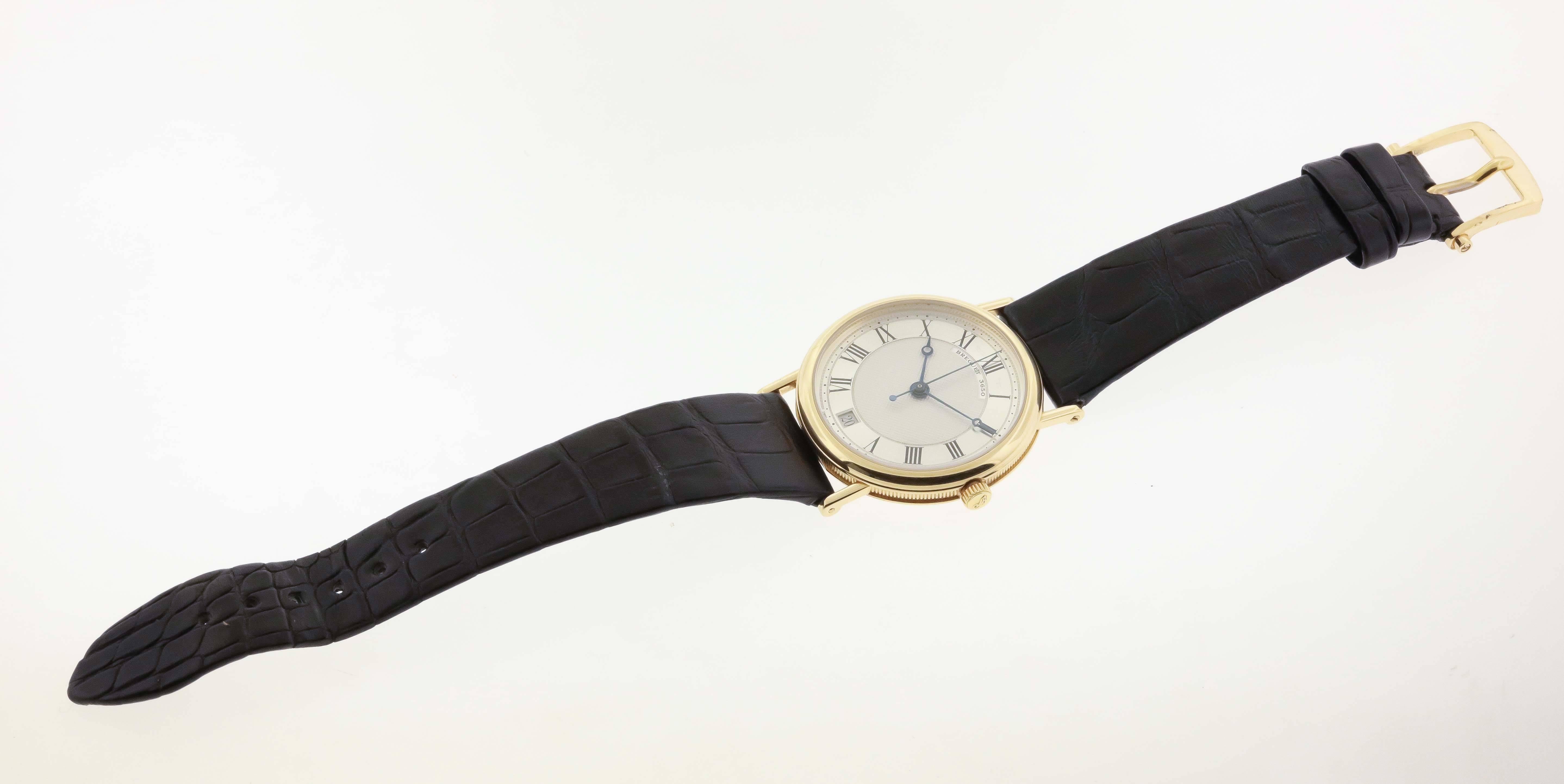 Women's or Men's Breguet Yellow Gold Classique Automatic Wristwatch Ref 3980 