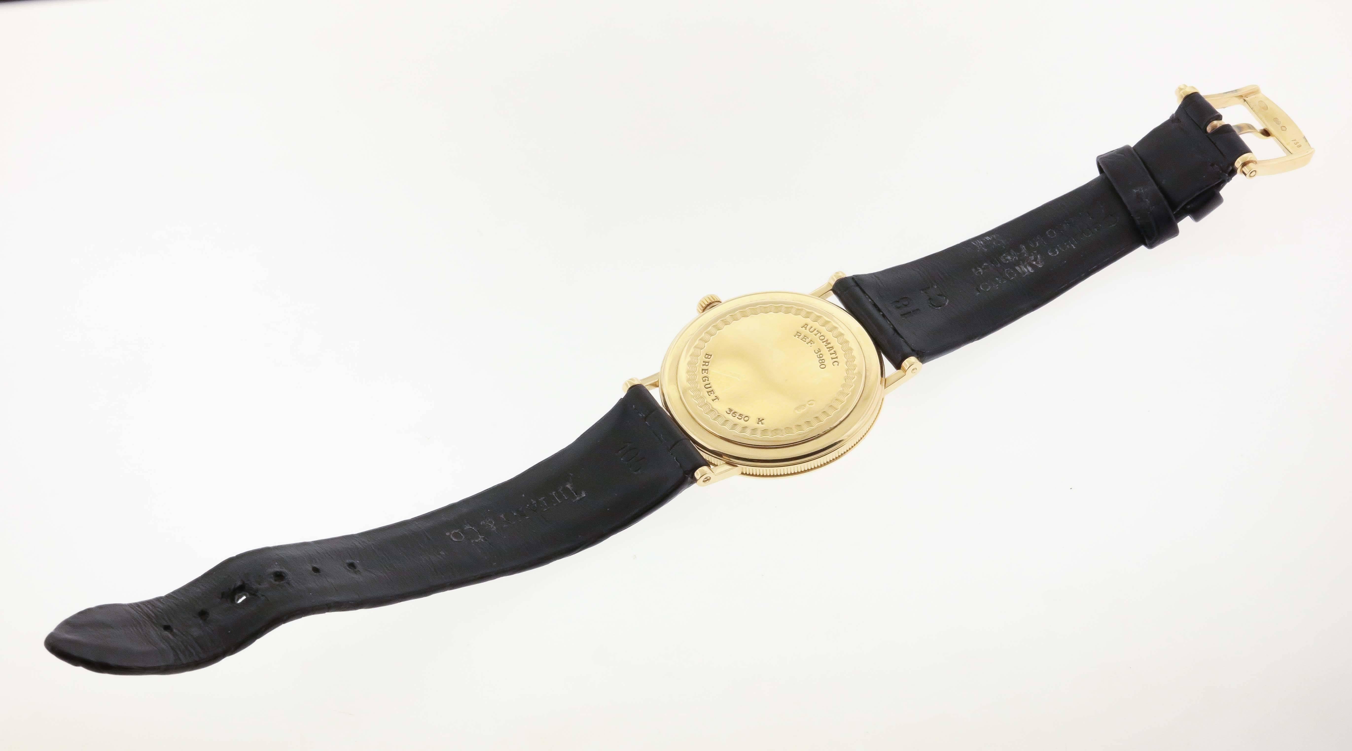 Breguet Yellow Gold Classique Automatic Wristwatch Ref 3980  1