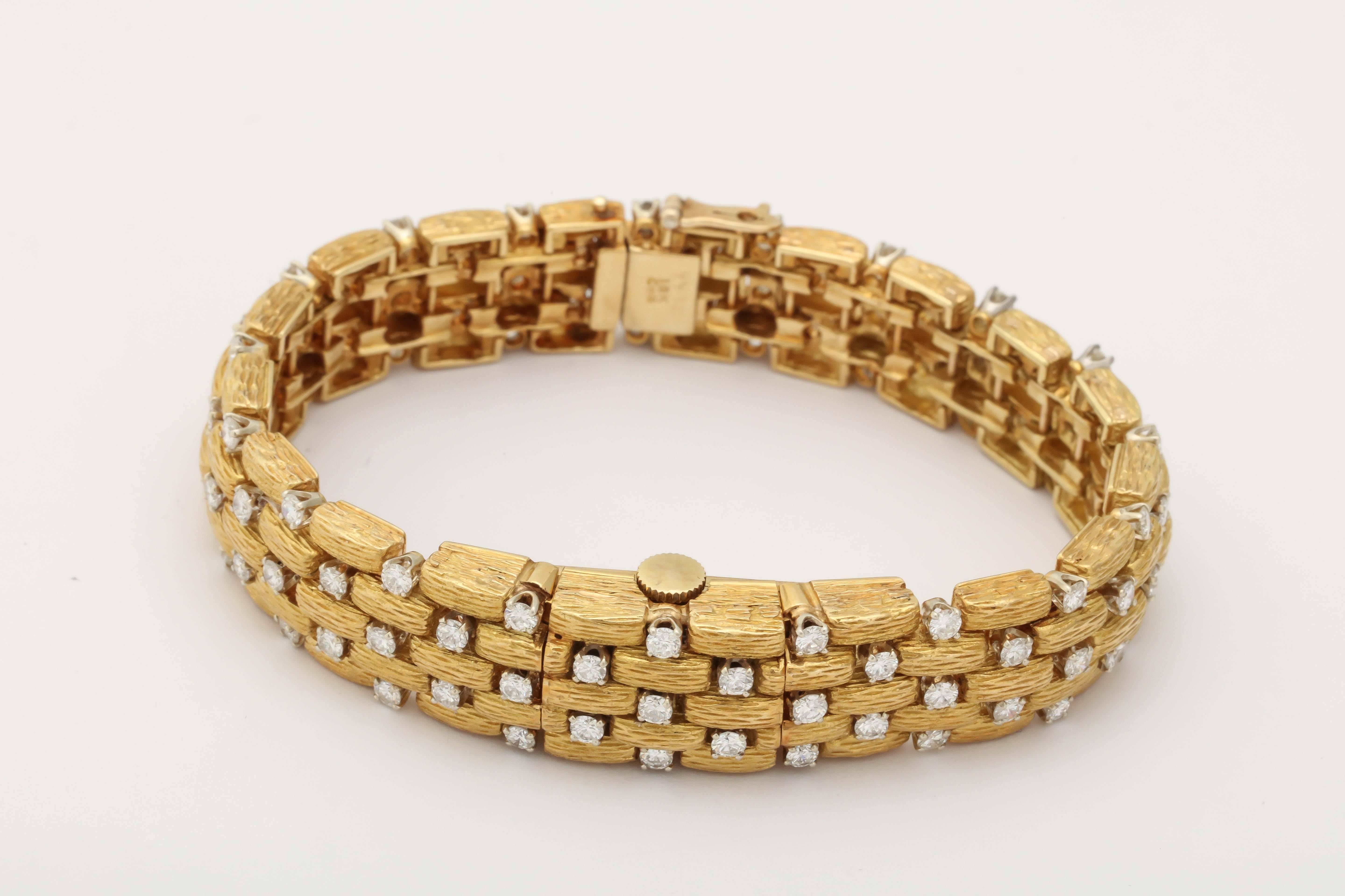 Tiffany & Co Gold & Diamond Watch Bracelet 1