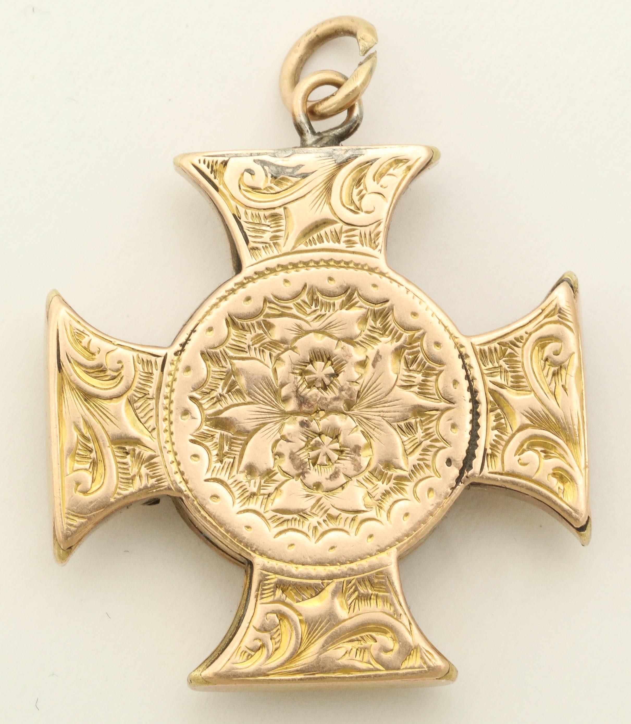 Women's Victorian Maltese Cross Locket