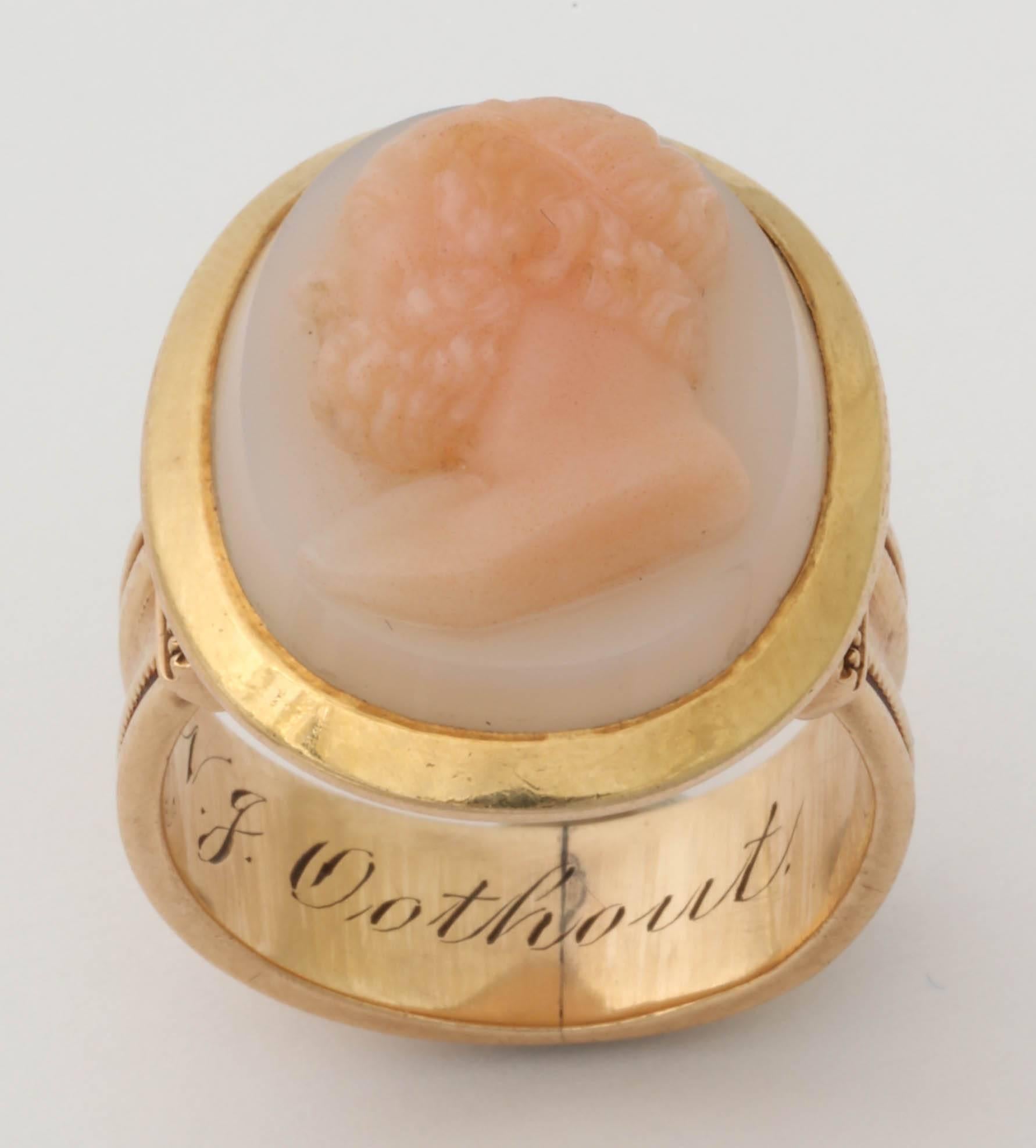Early 20th Century Cameo Gold Ring 2