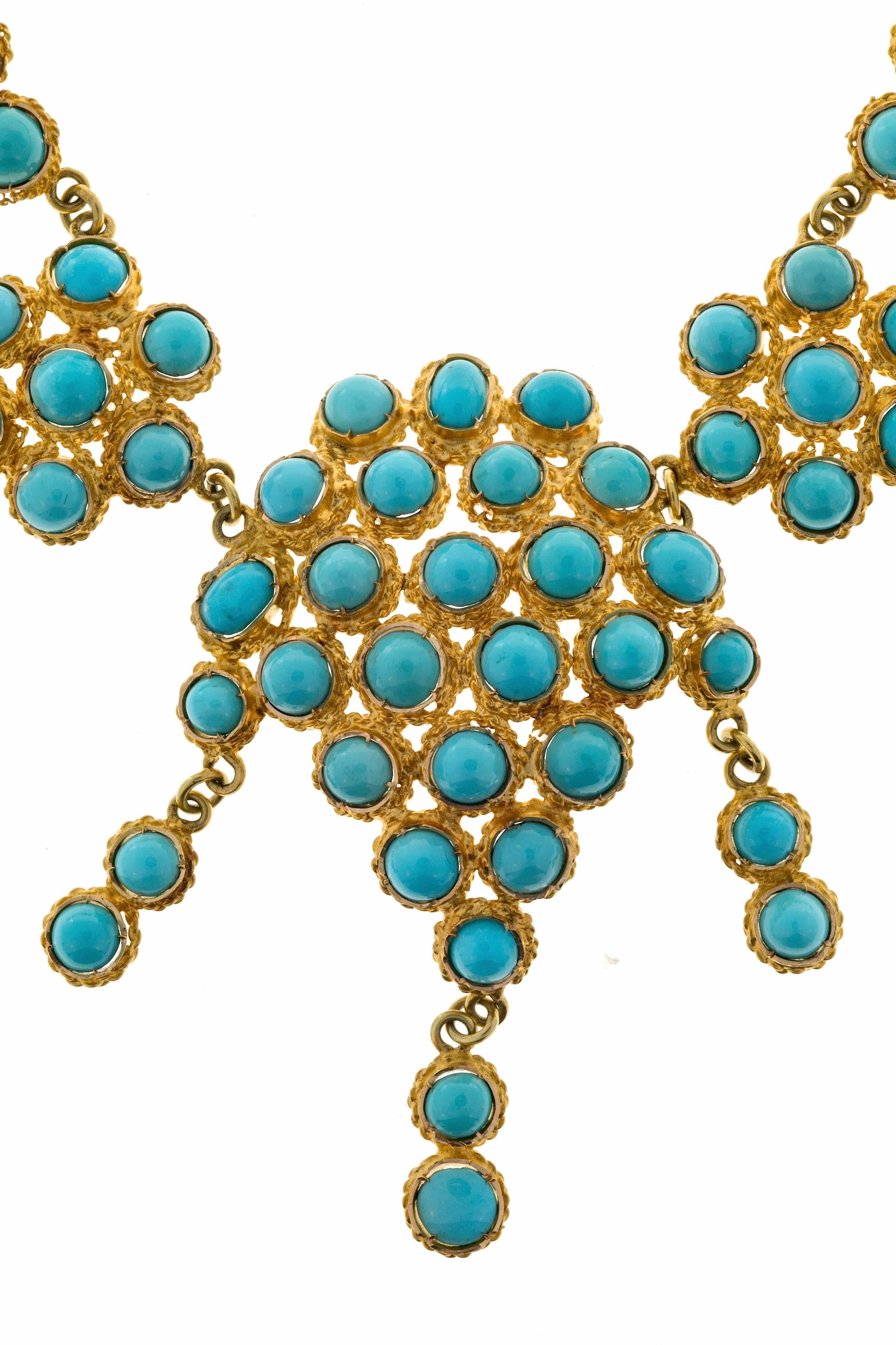 Antique Turquoise Gold Necklace 2
