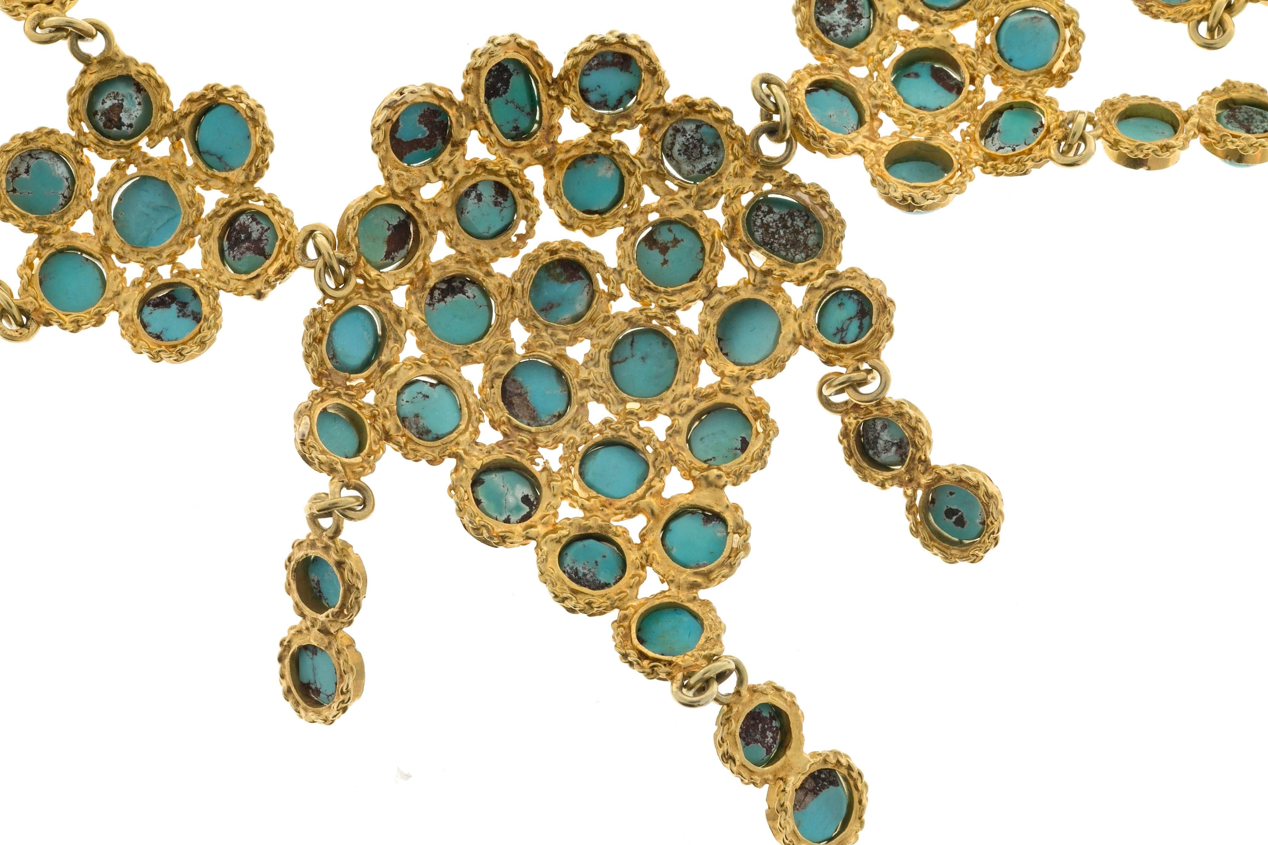 Antique Turquoise Gold Necklace 4
