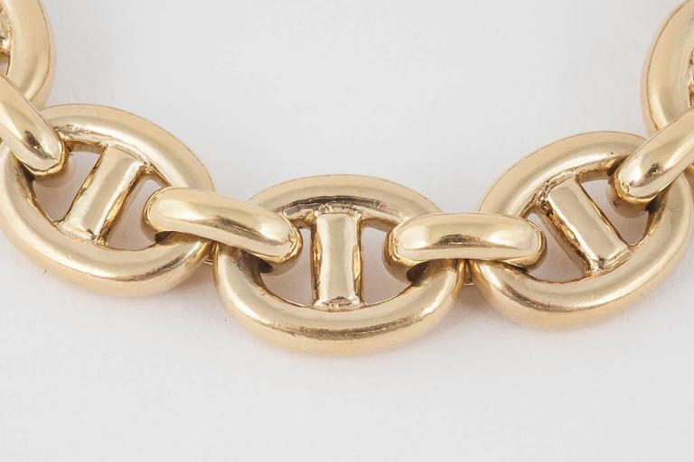 French Gold Anchor Link Bracelet For Sale at 1stDibs