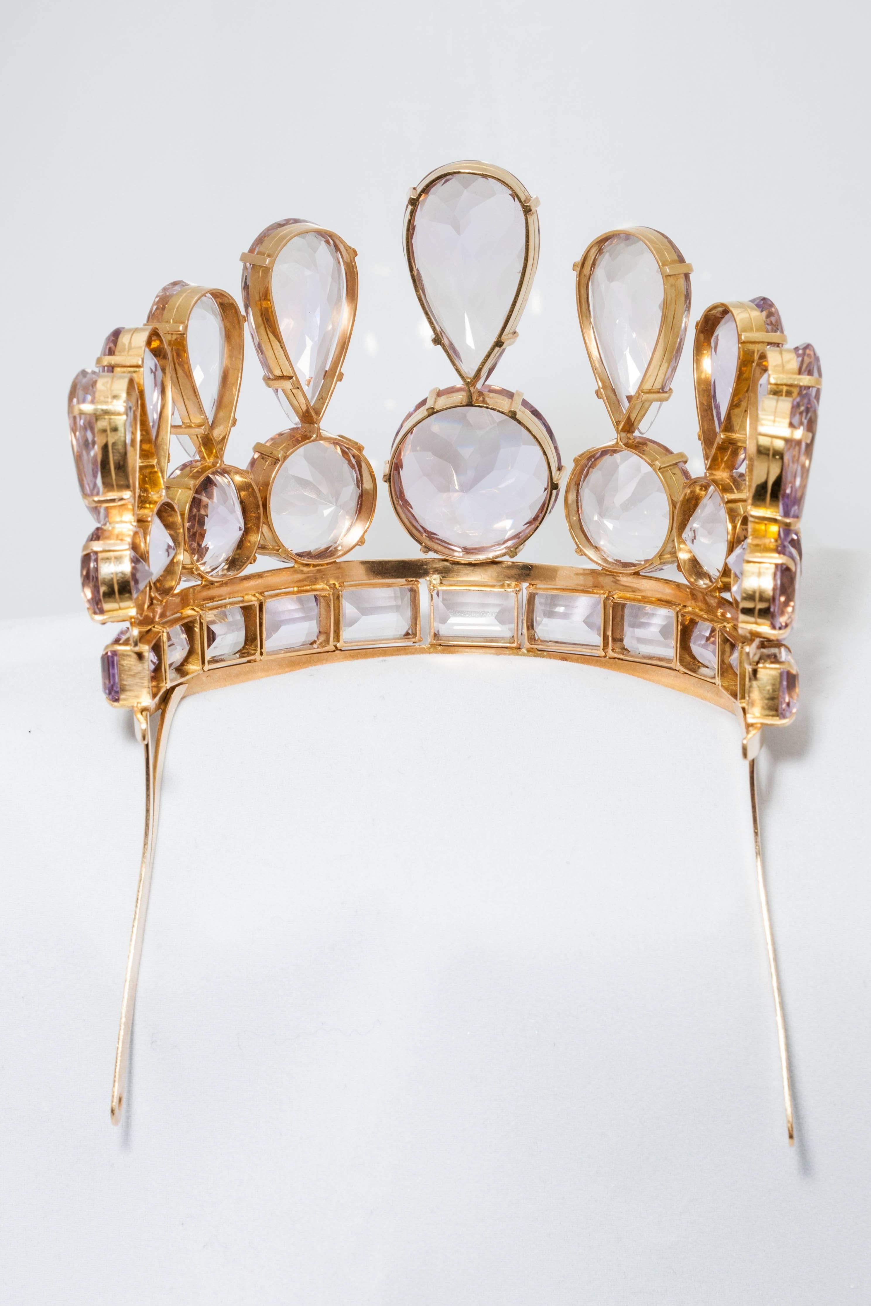 1950s Amethyst Gold Tiara  1
