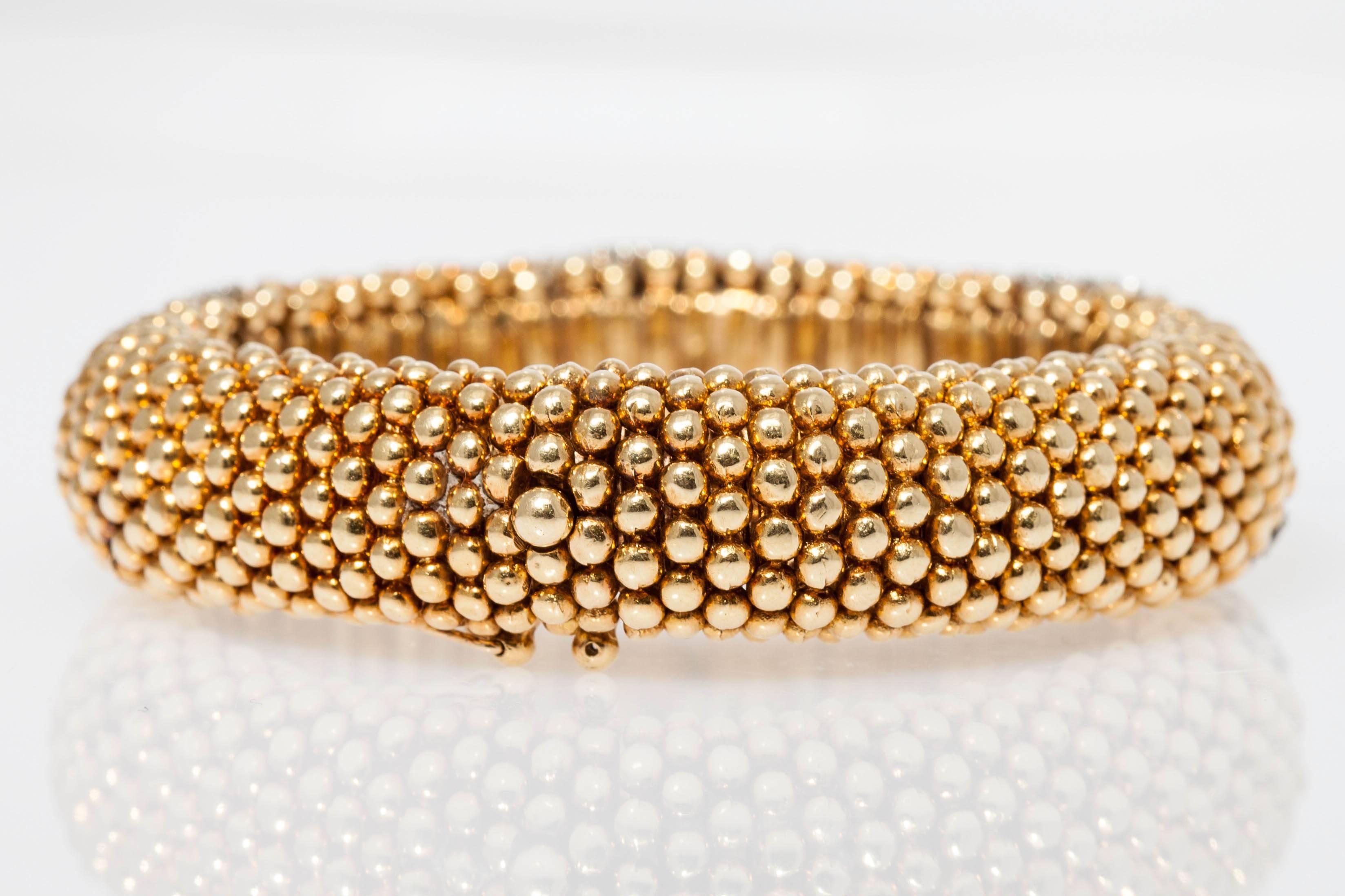 Women's Pair of  Diamond Gold Bracelets 