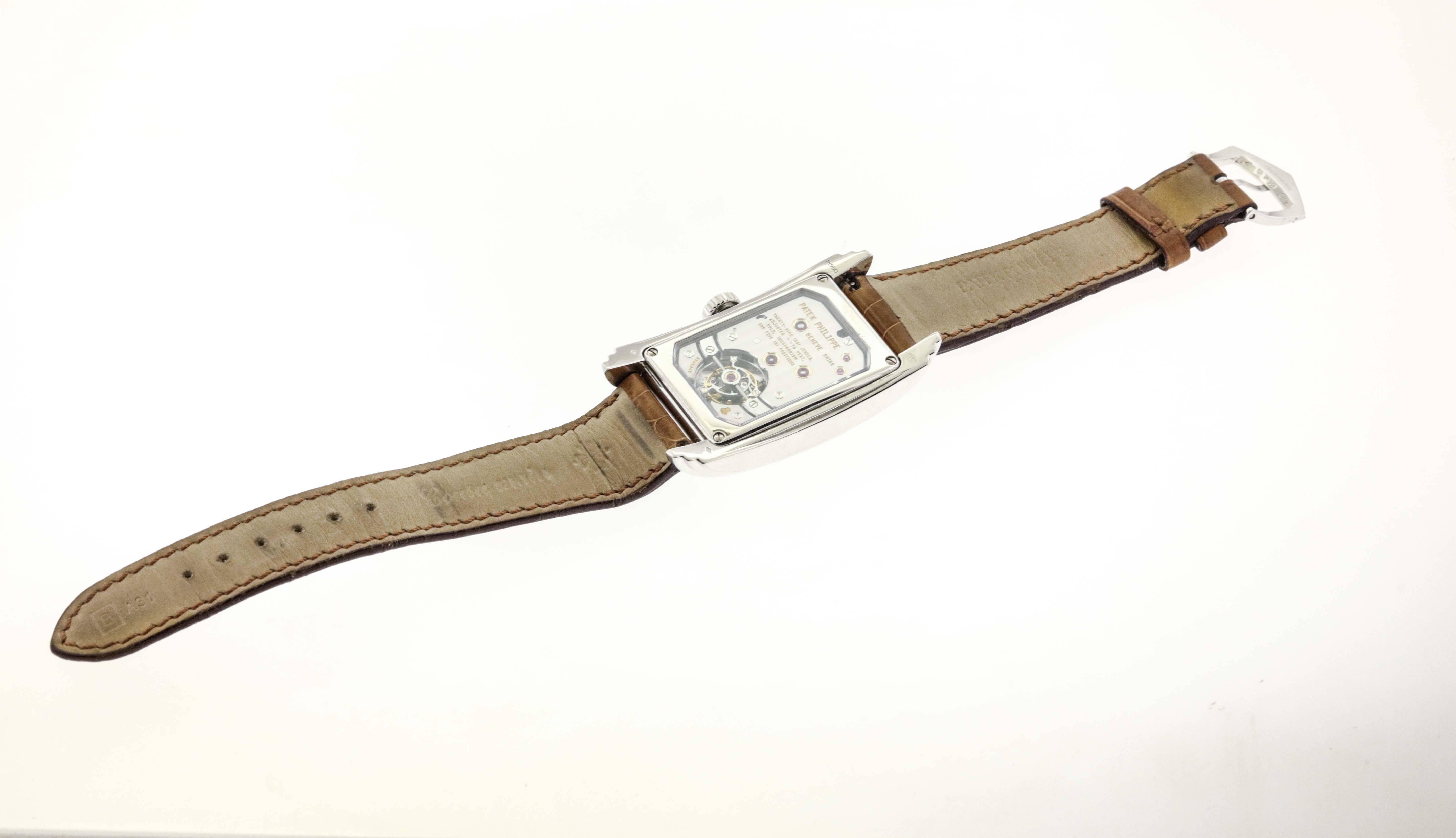 Patek Philippe Platinum Diamond Tourbillon 10 Days Wristwatch Ref 5101P 2