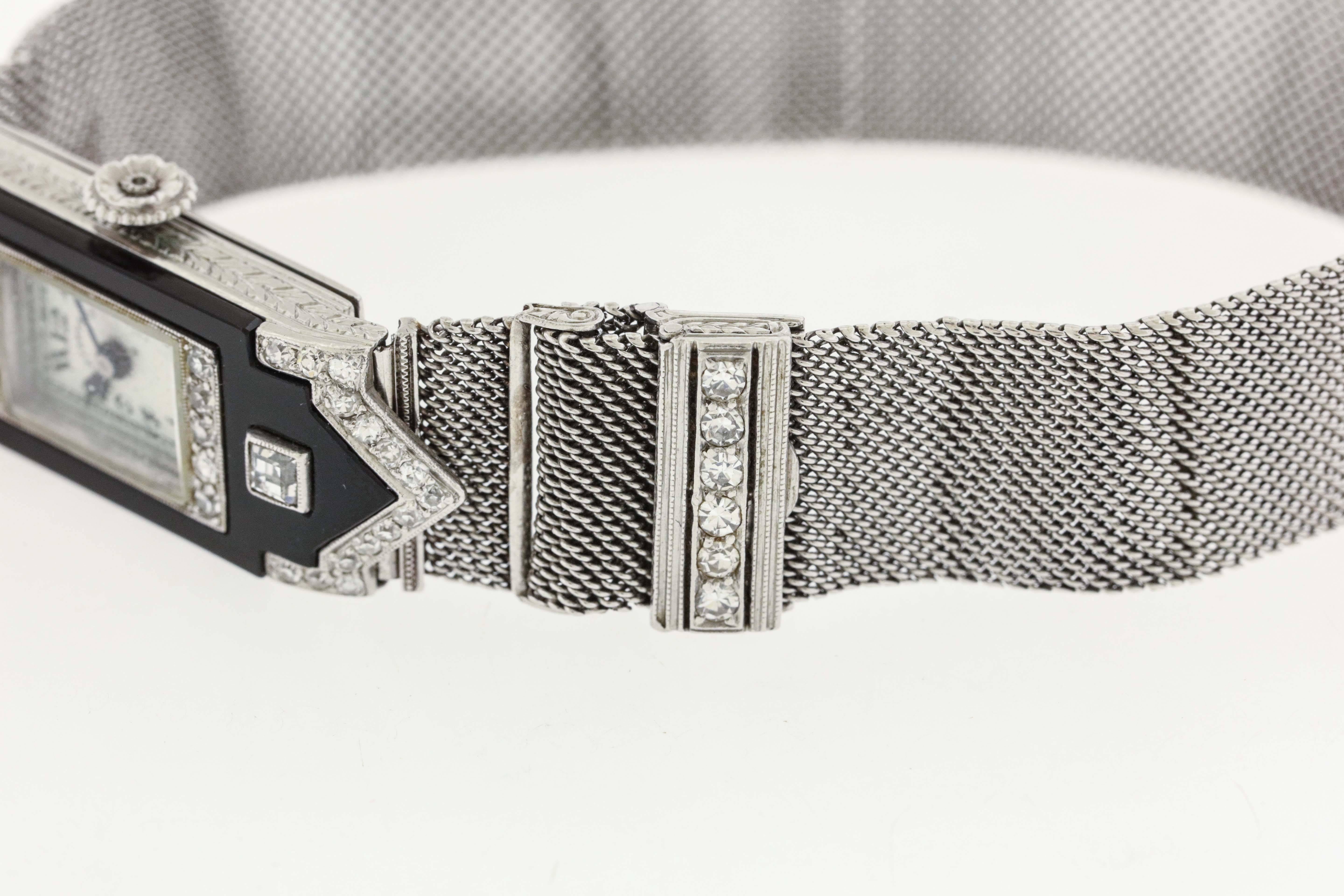 Patek Philippe pour Tiffany & Co. Montre-bracelet en platine pour dame Bon état - En vente à New York, NY