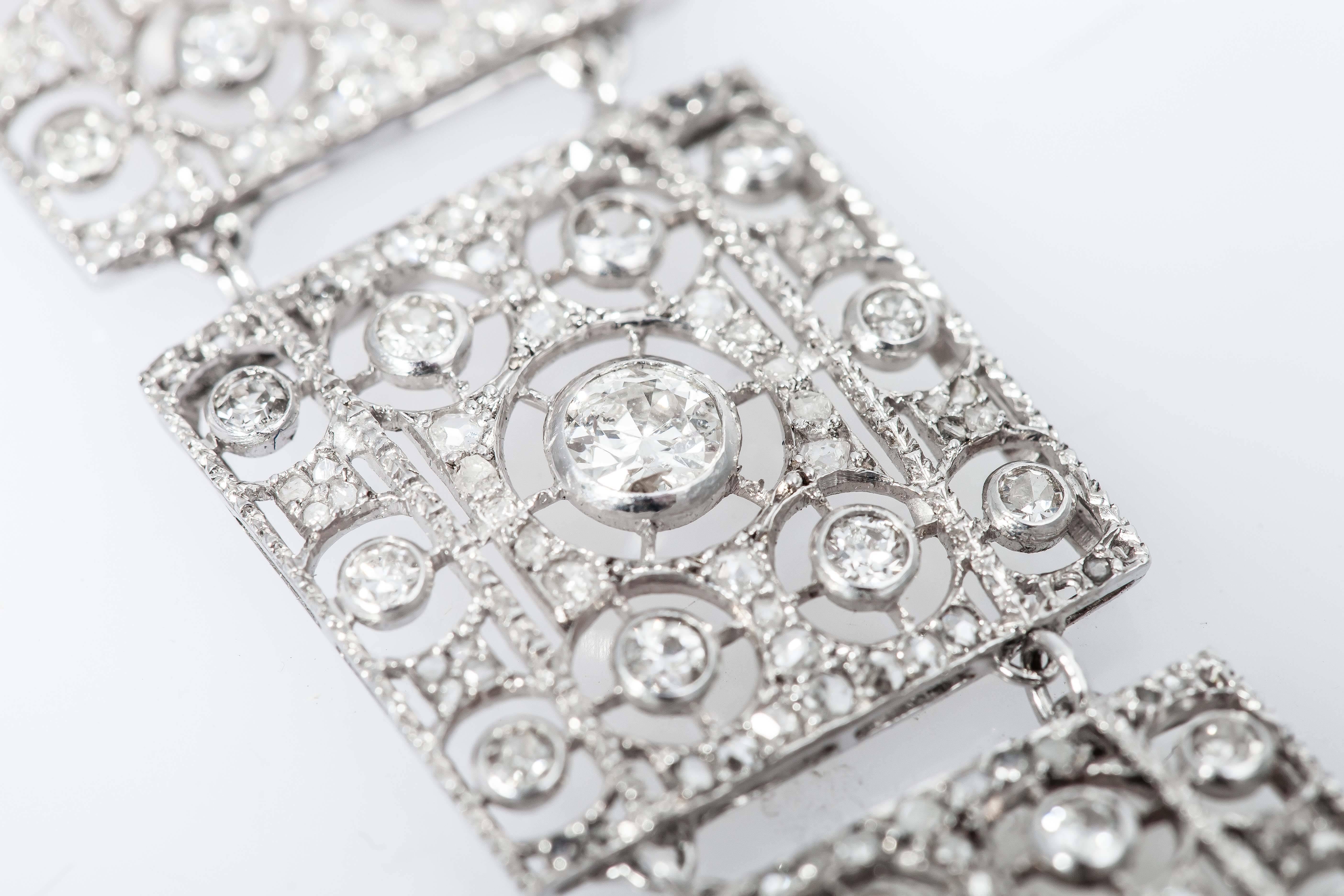 Buccellati Diamond Gold Link Bracelet In New Condition For Sale In New York, NY