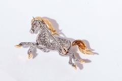 McTeague Pave diamond  Platinum and gold Horse