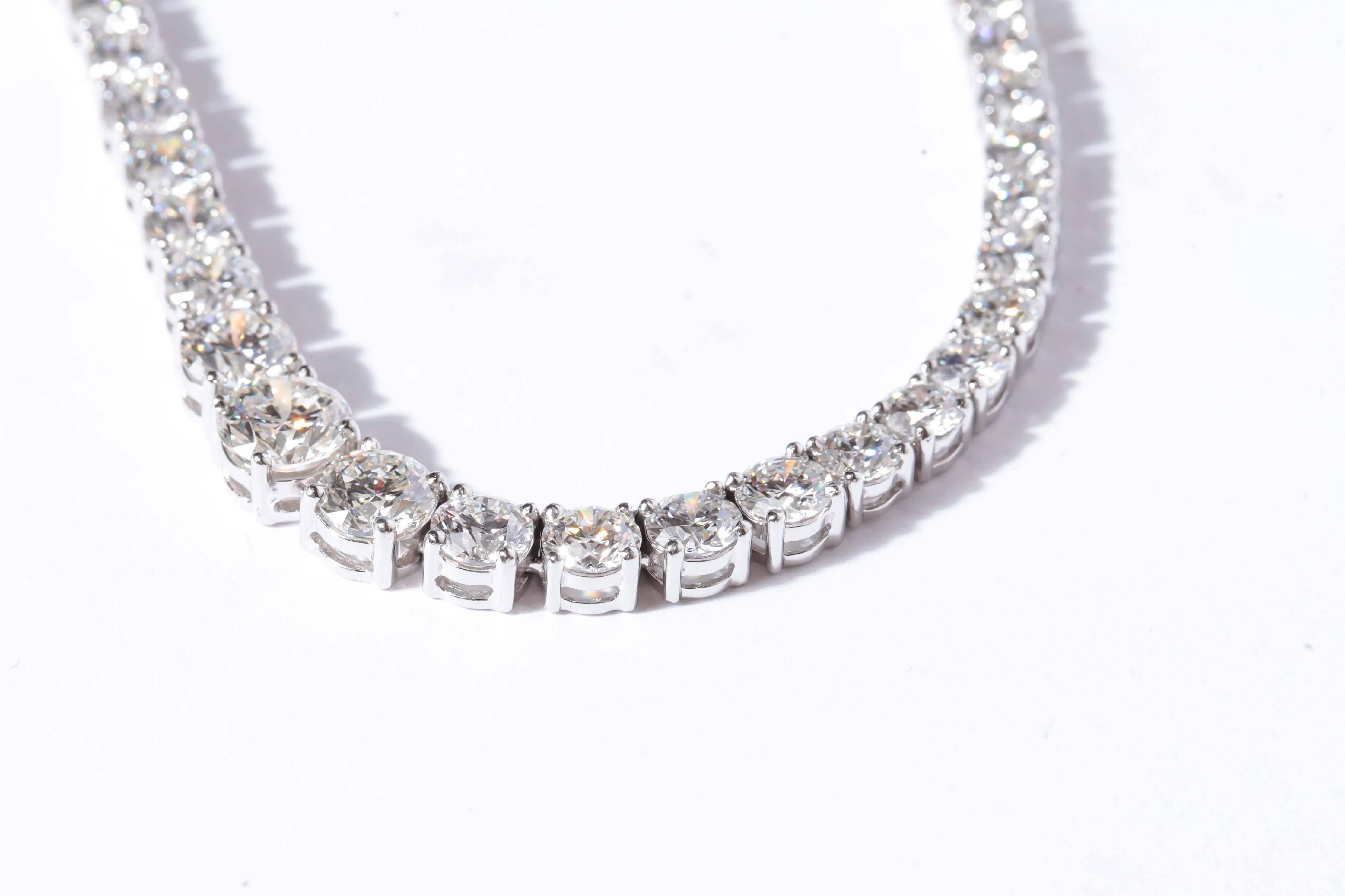 Diamond Platinum Riviere Necklace 2