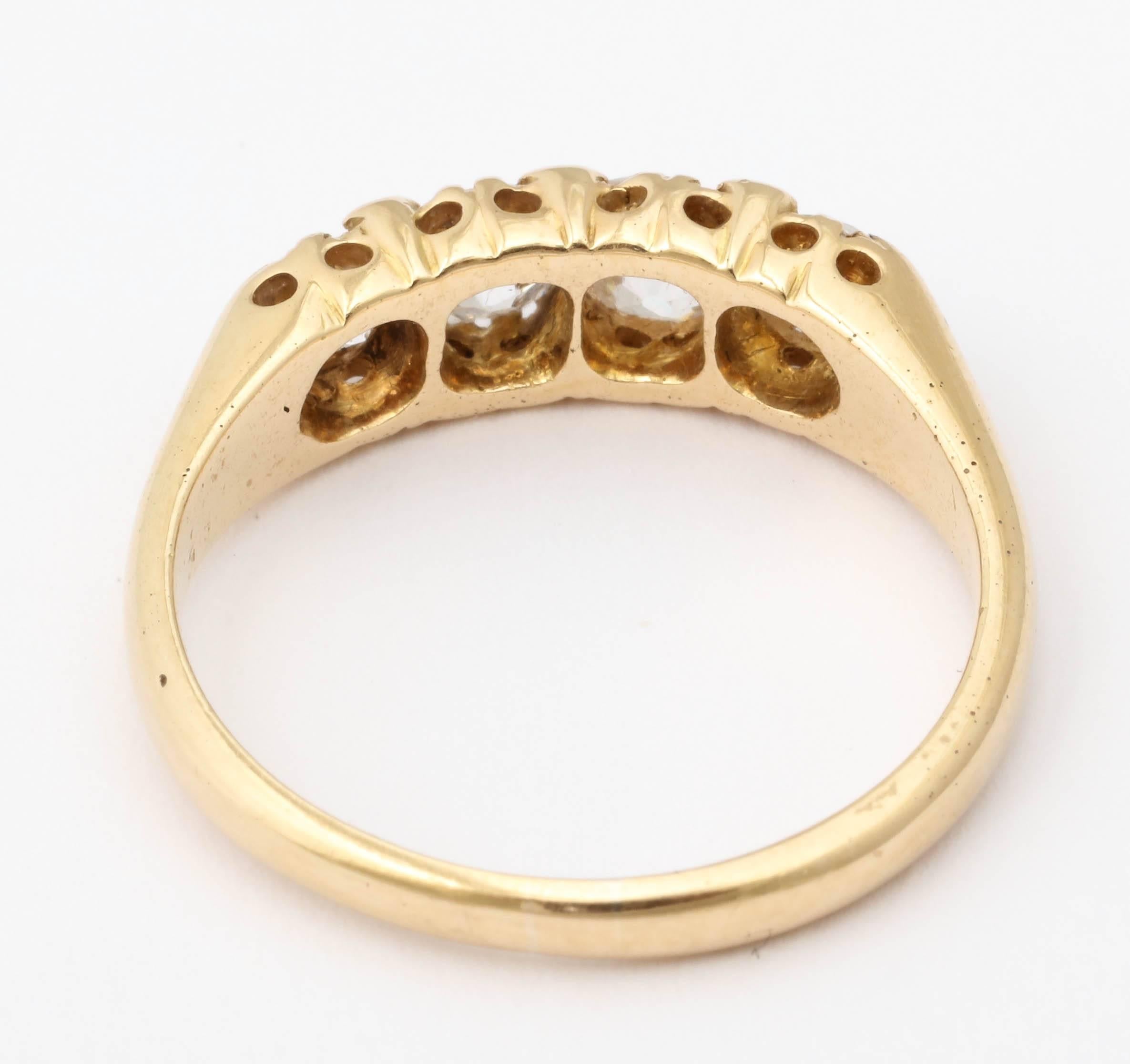 Victorian Diamond Gold Band Ring 1