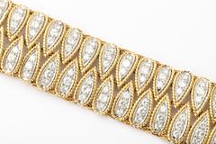 1950s Diamond Gold Bracelet