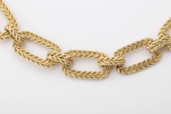 Gold Bar and Rope Chain Necklace of Variable Length