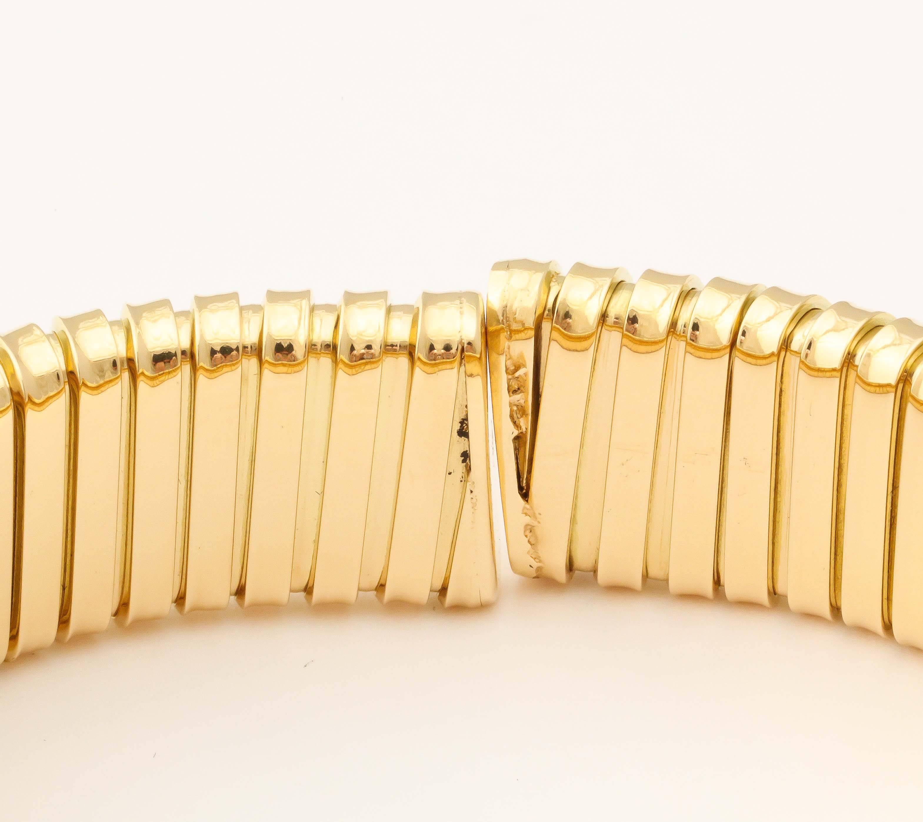 Contemporary Gold Tubogas Bracelet