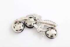 Delightful Black Onyx Diamond Brooch