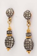 Elegant Diamond Silver Gold Dangle Earrings