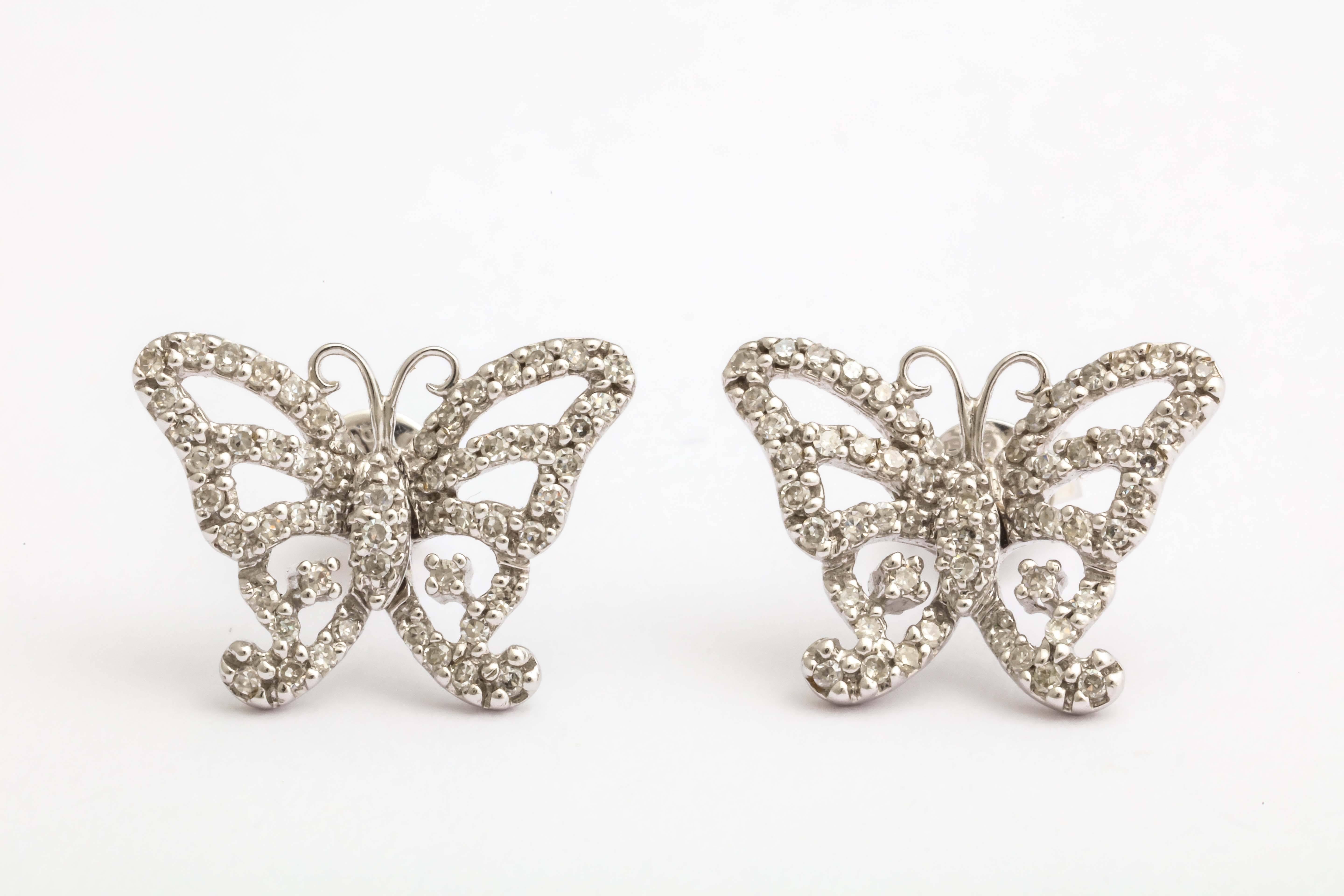 gold butterfly earrings studs