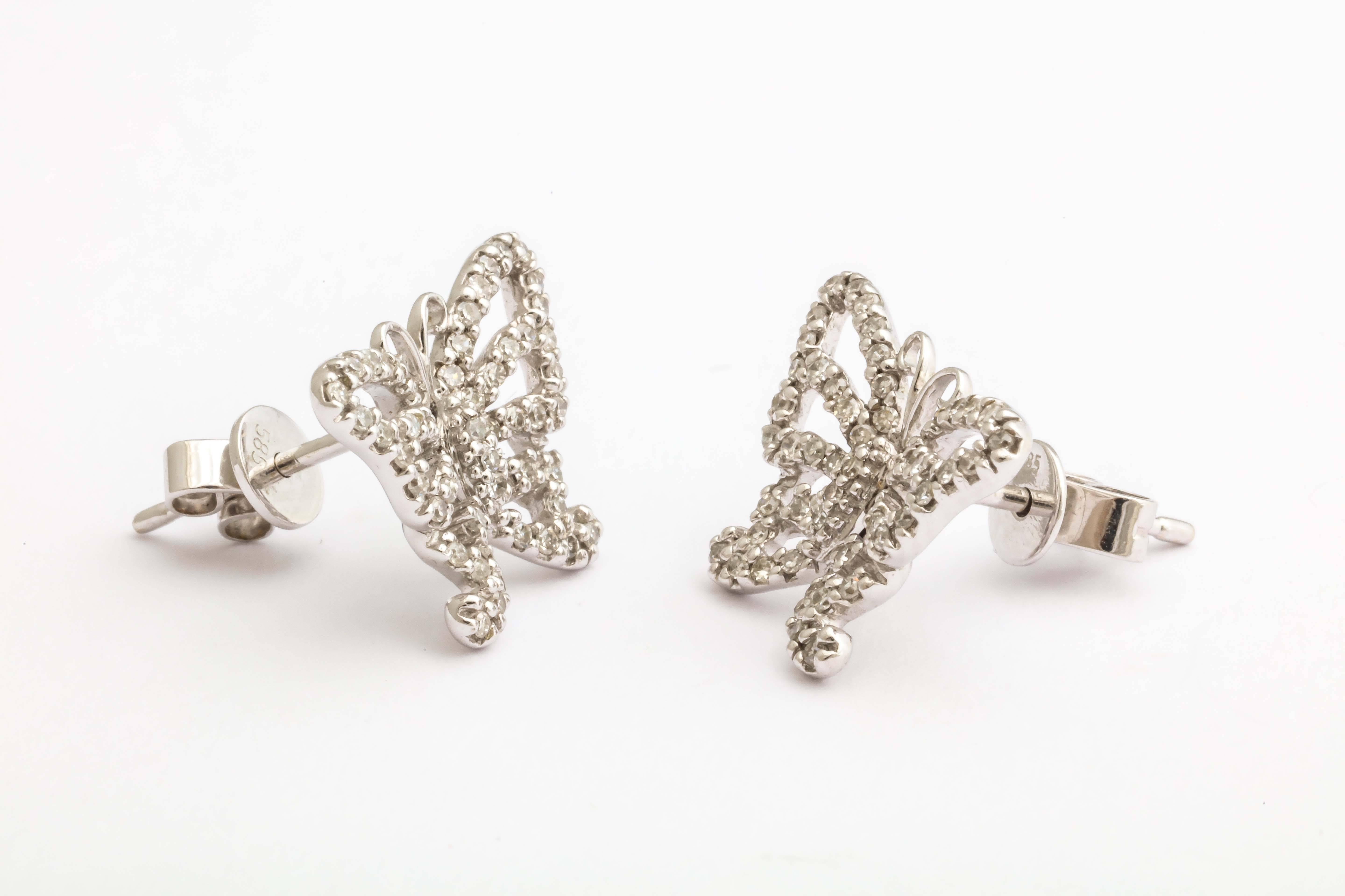 delicate diamond earrings