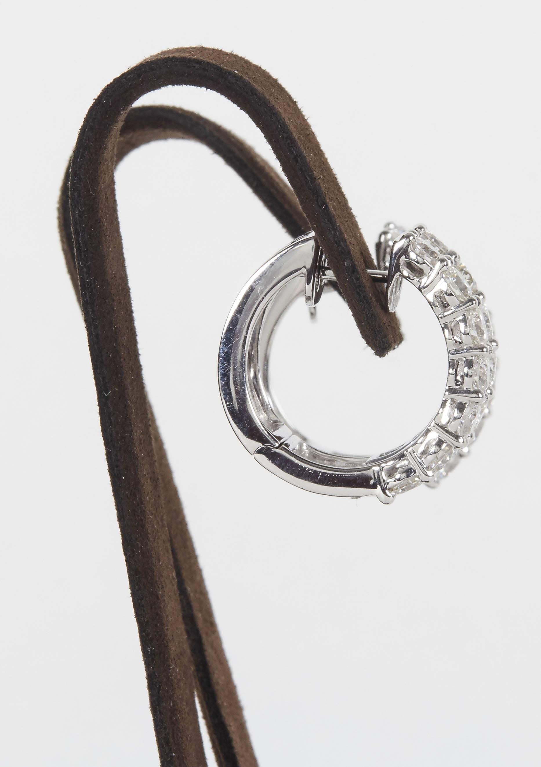 baguette diamond hoop earrings