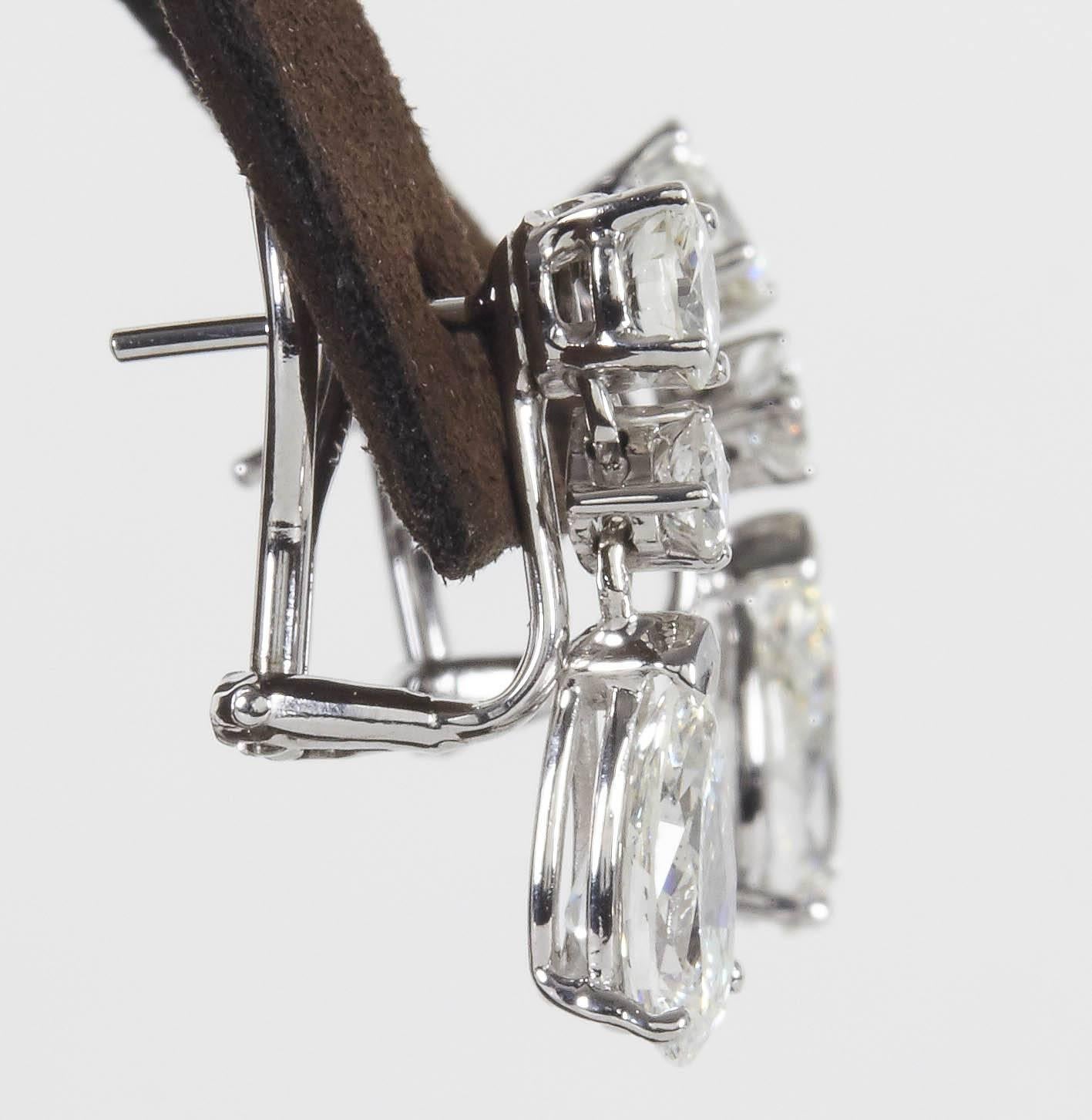 Diamant-Tropfen-Ohrringe in Birnenform GIA zertifiziert Damen im Angebot