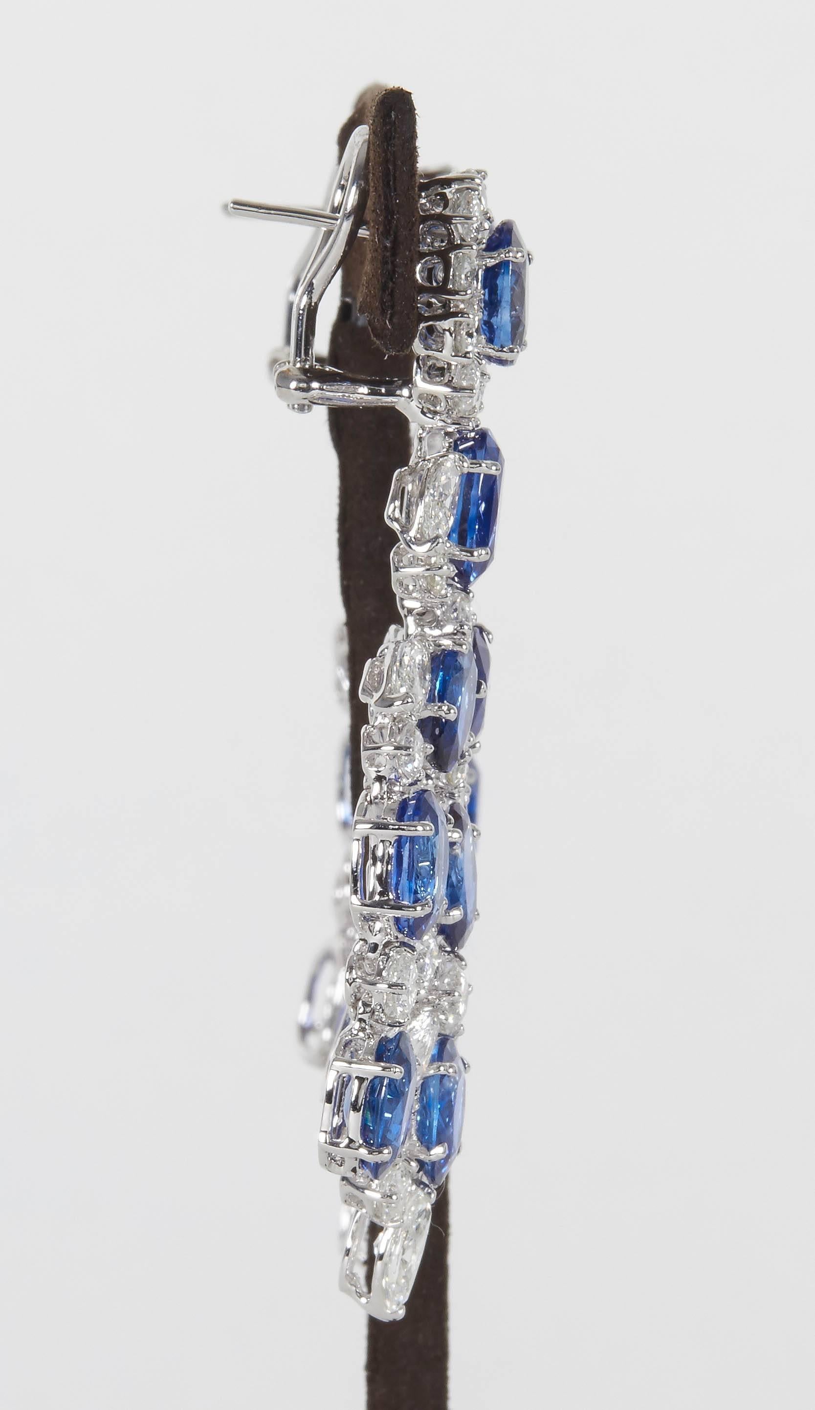 sapphire chandelier earrings