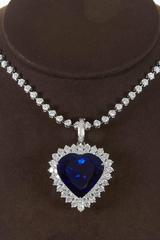 Rare 49.27 Carat Heart Shape Tanzanite Diamond Pendant