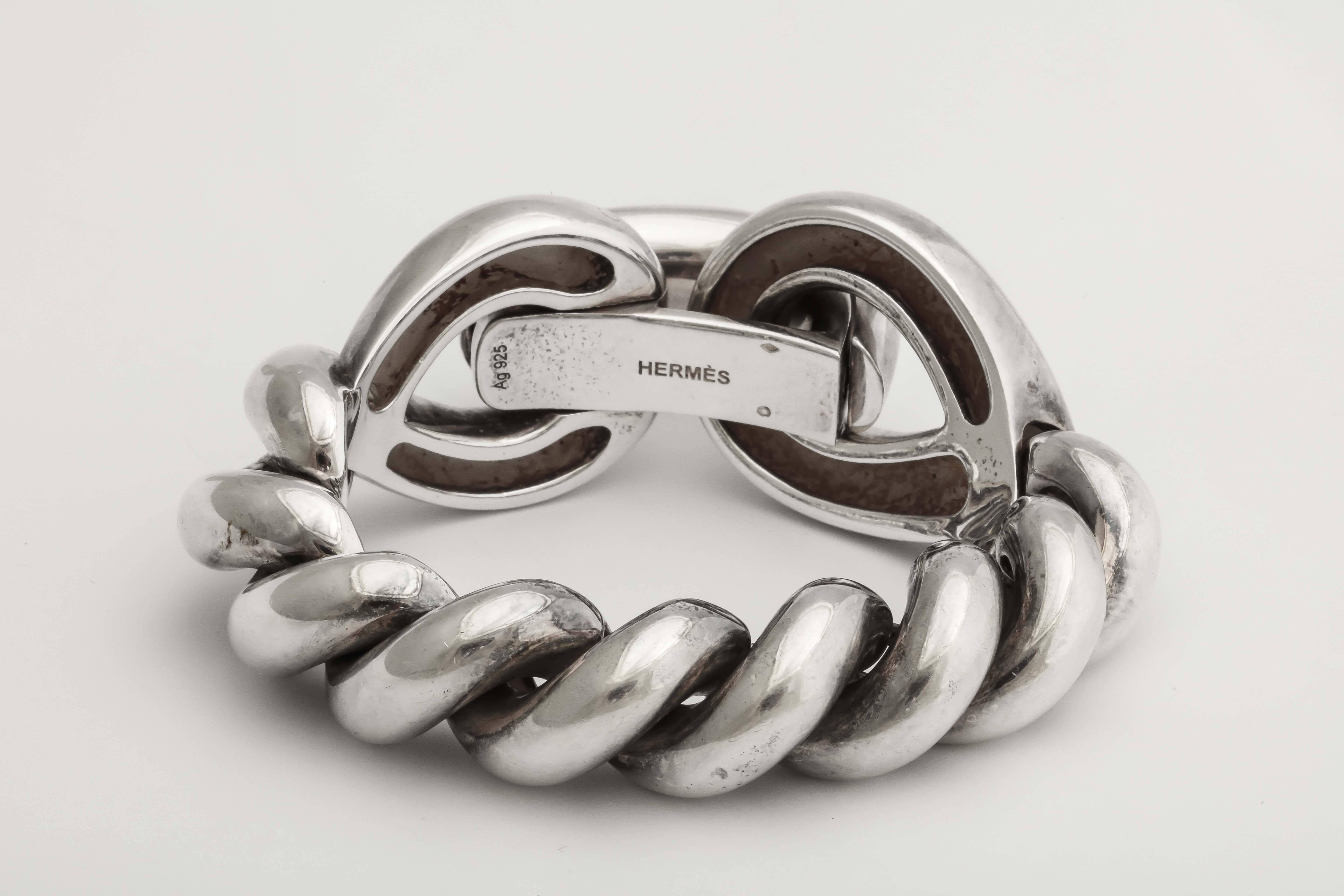 Hermes Silver Bracelet  4
