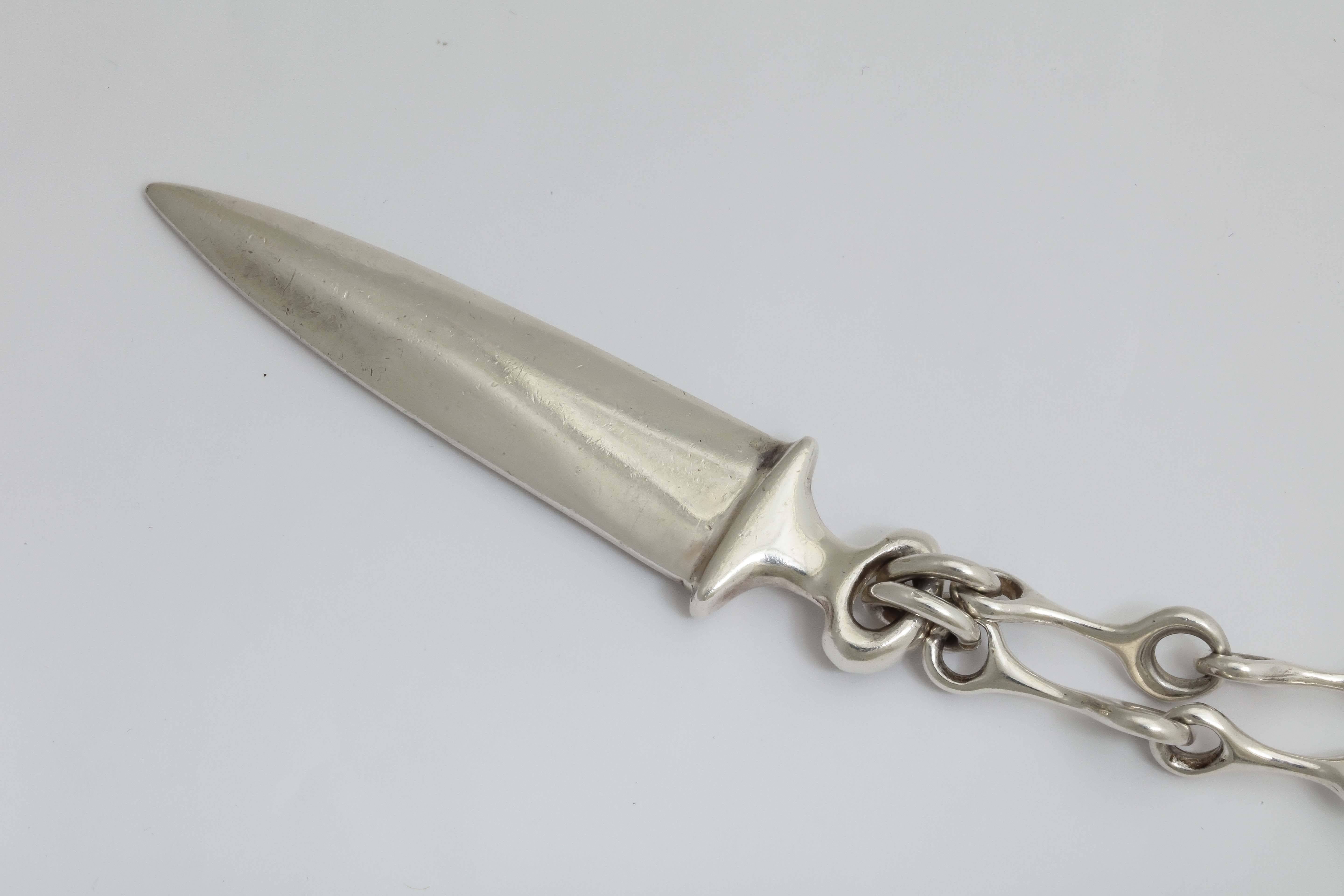 sterling silver dagger pendant
