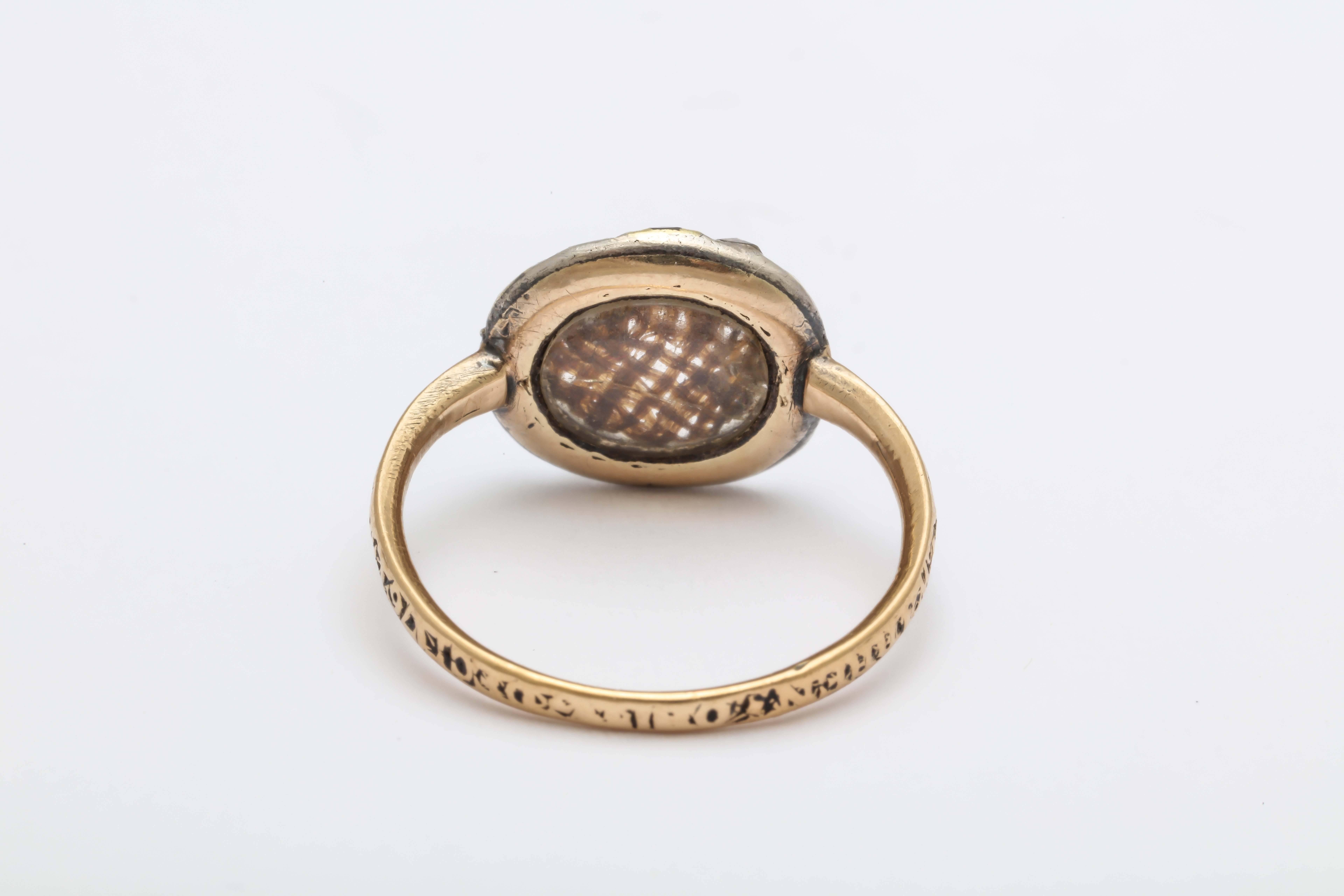 Georgian Amethyst Diamond Gold Ring 1