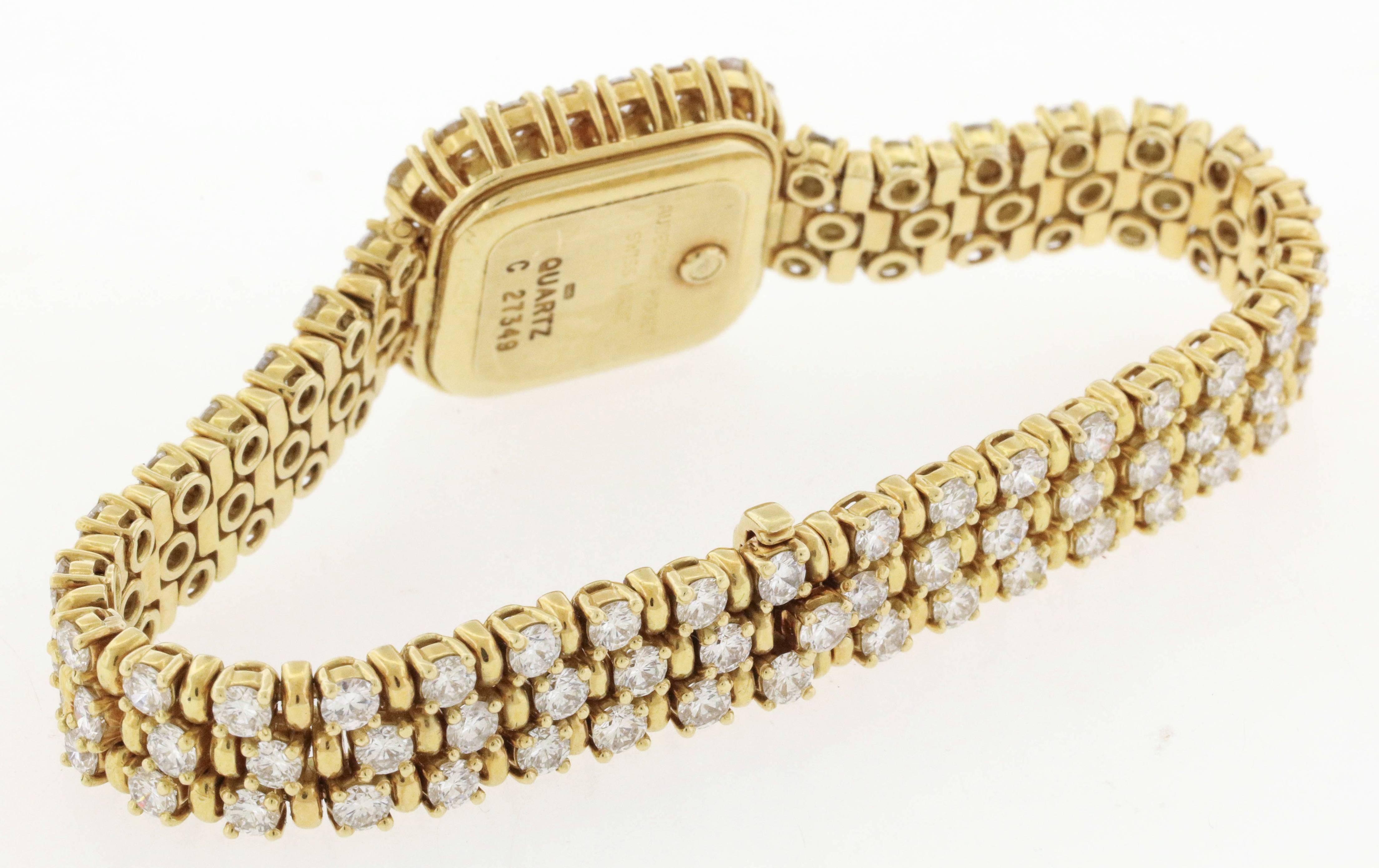 Women's Audemars Piguet Ladies Yellow Gold Diamond Quartz Wristwatch 
